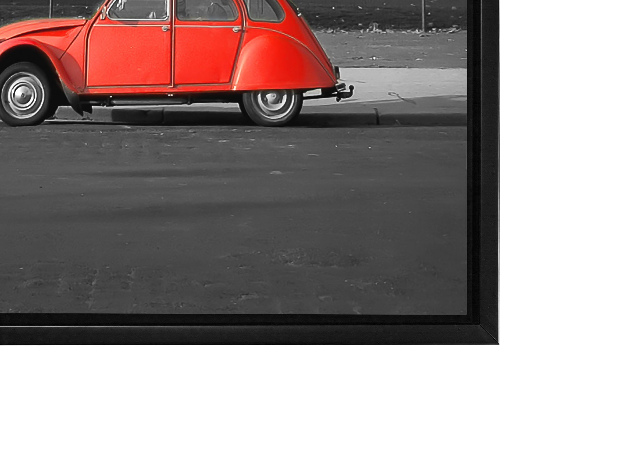 Wall Art Eiffel Tower Black, White and Red-Canvas city Skyline