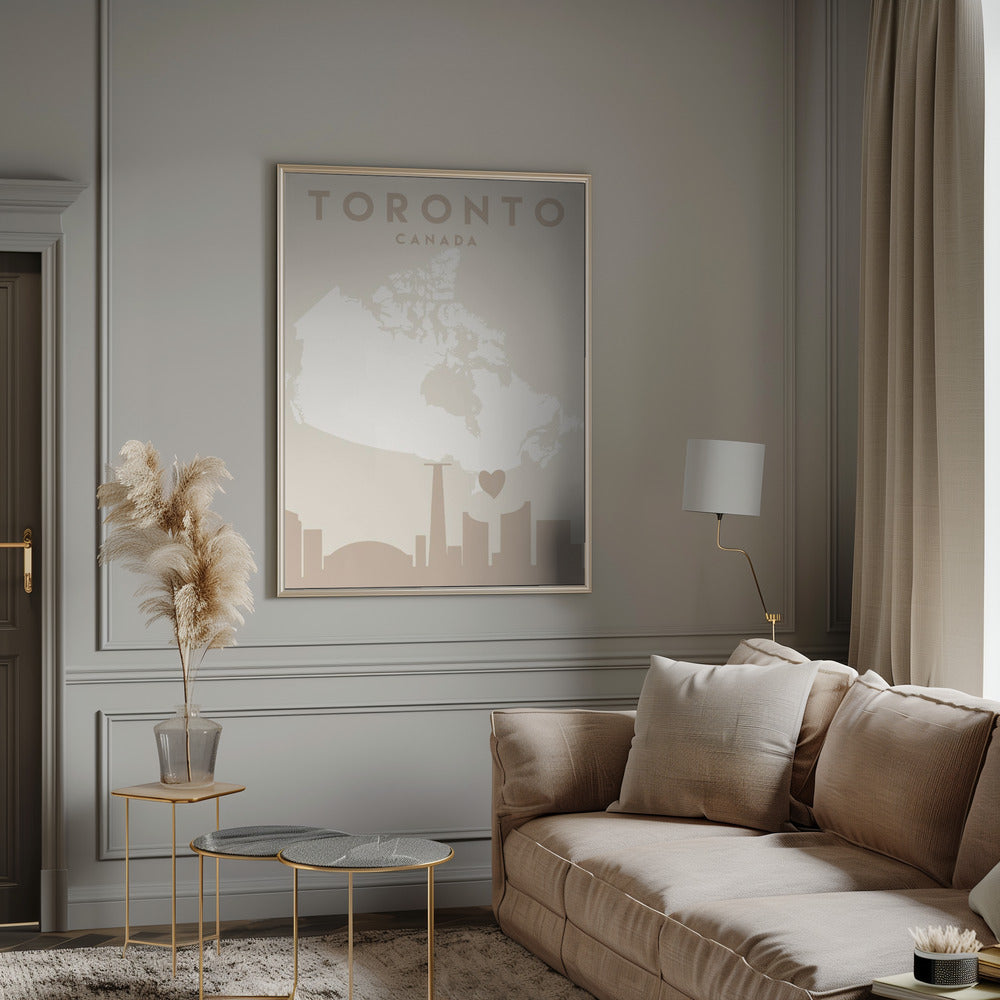 Wall art City Heart Maps 89 Canvas Wall Art