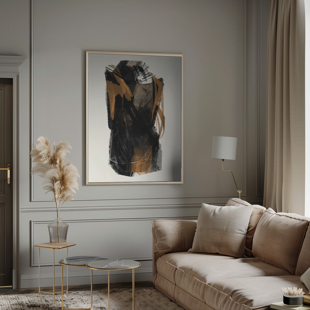 Wall art Black Figure On Neutral Background 1