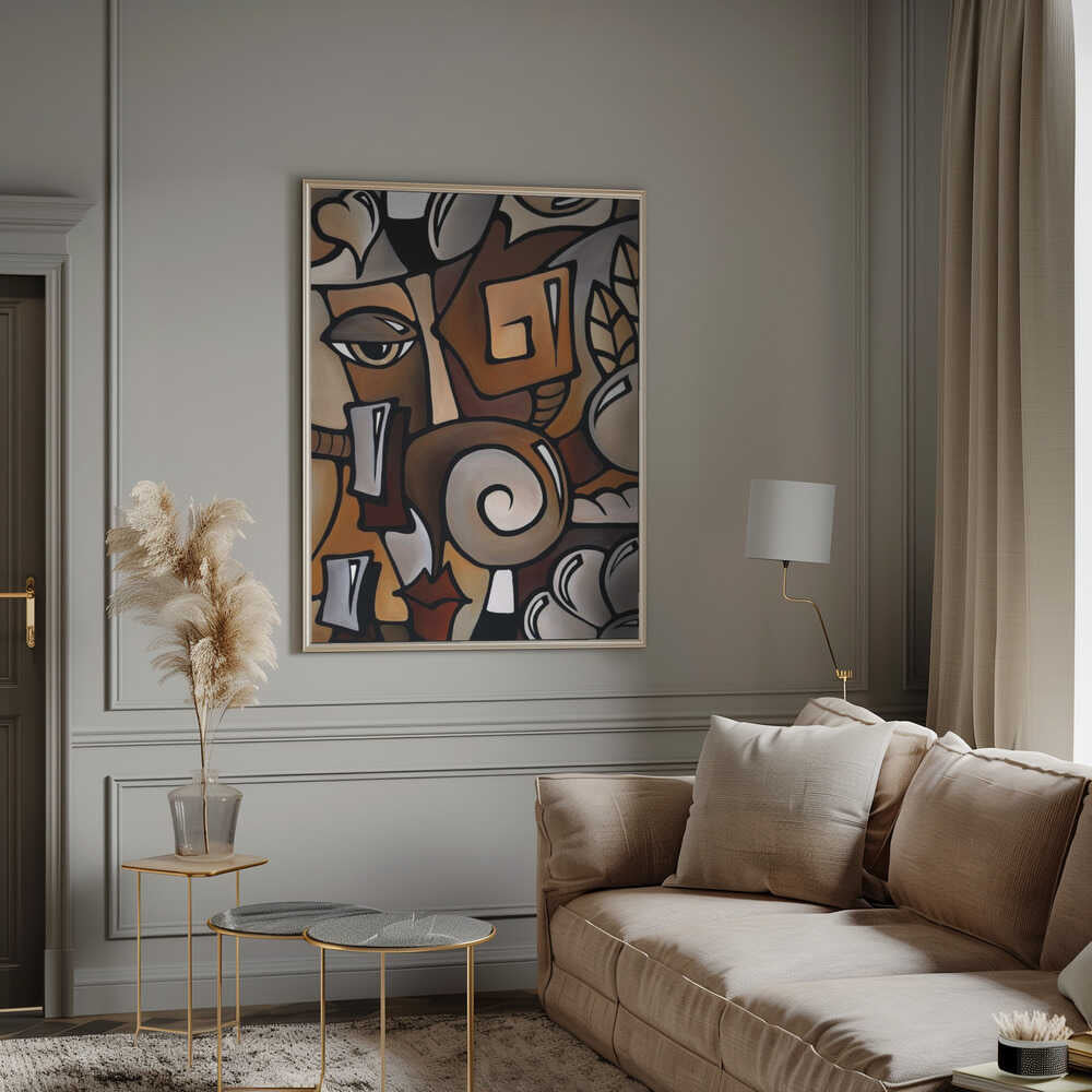 Wall art Dynamic Cubist Harmony
