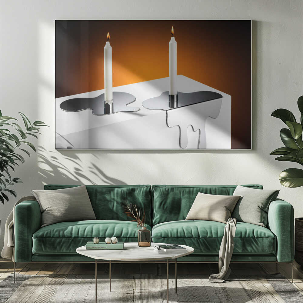 Wall art candles