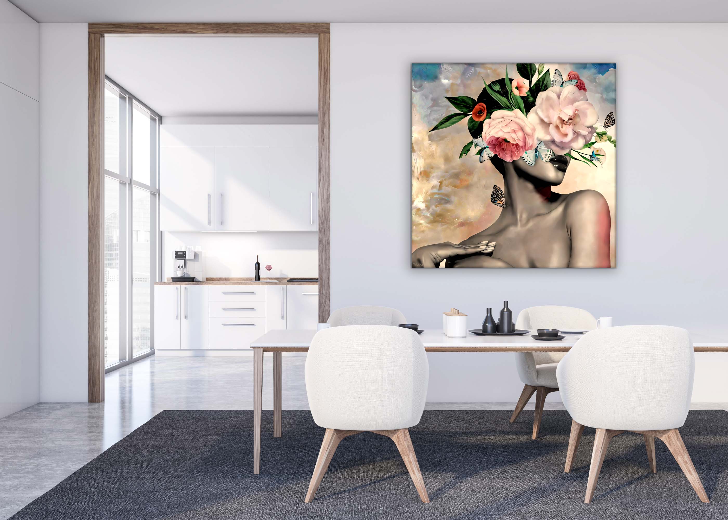 Wall Art Flower Head- Fine Art Canvas