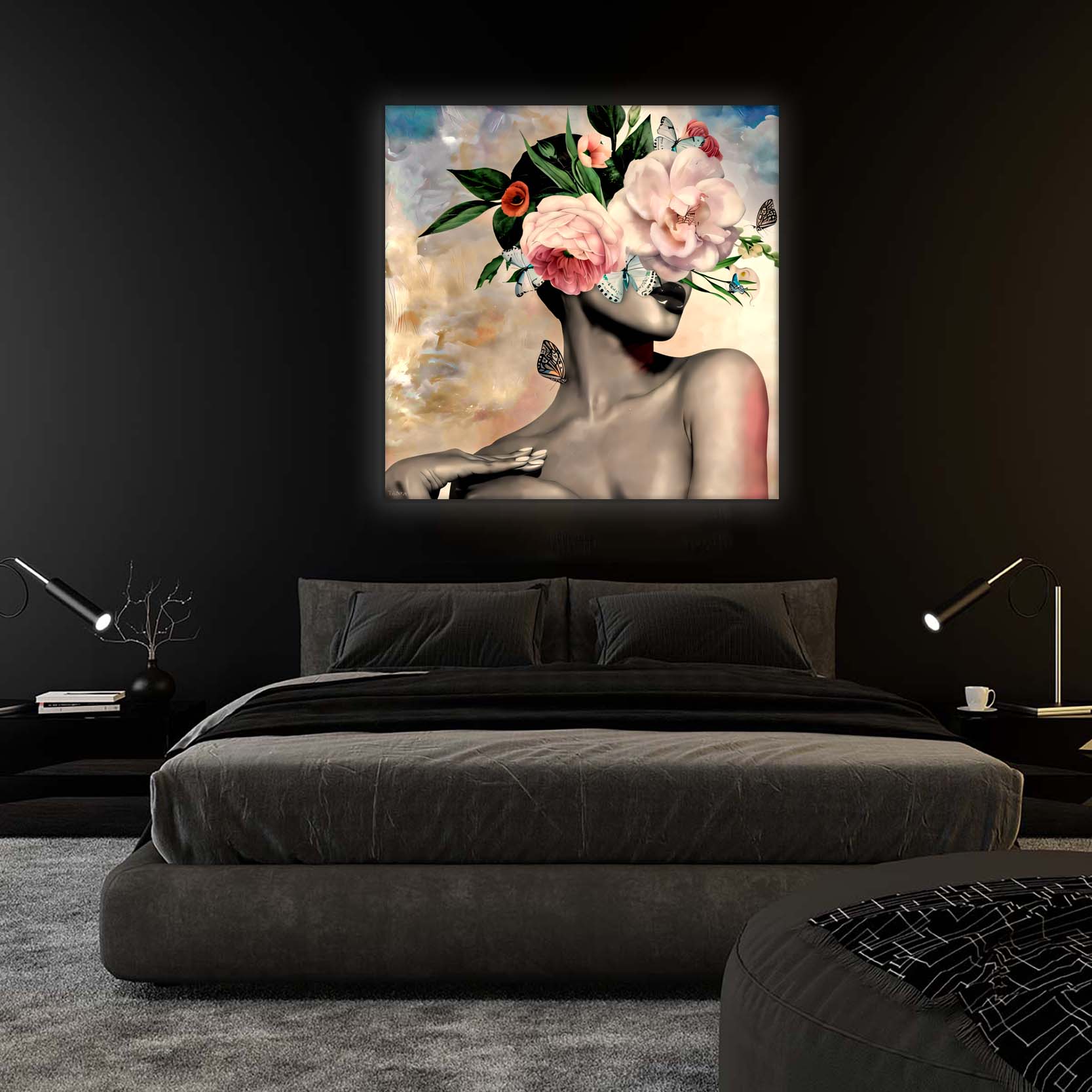 Wall Art Flower Head- Fine Art Canvas