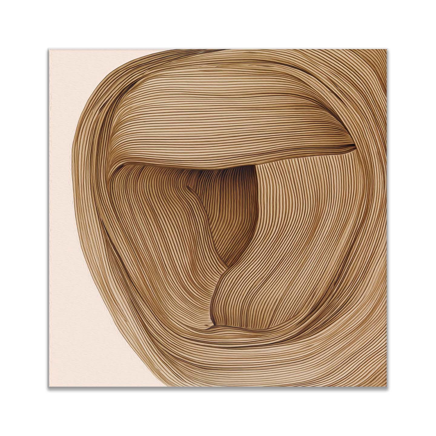 Wall art Line Drawing tan hues