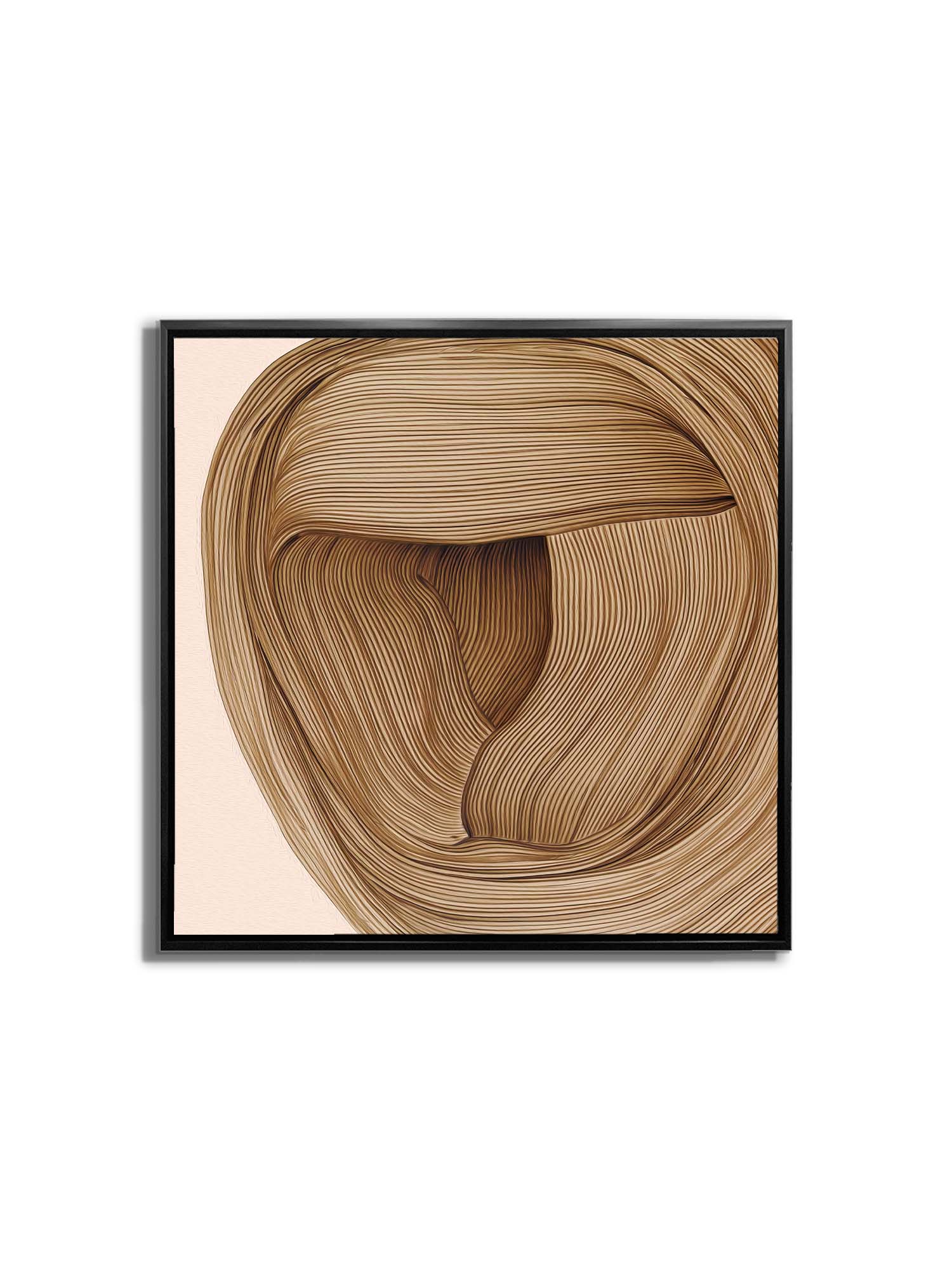 Wall art Line Drawing tan hues