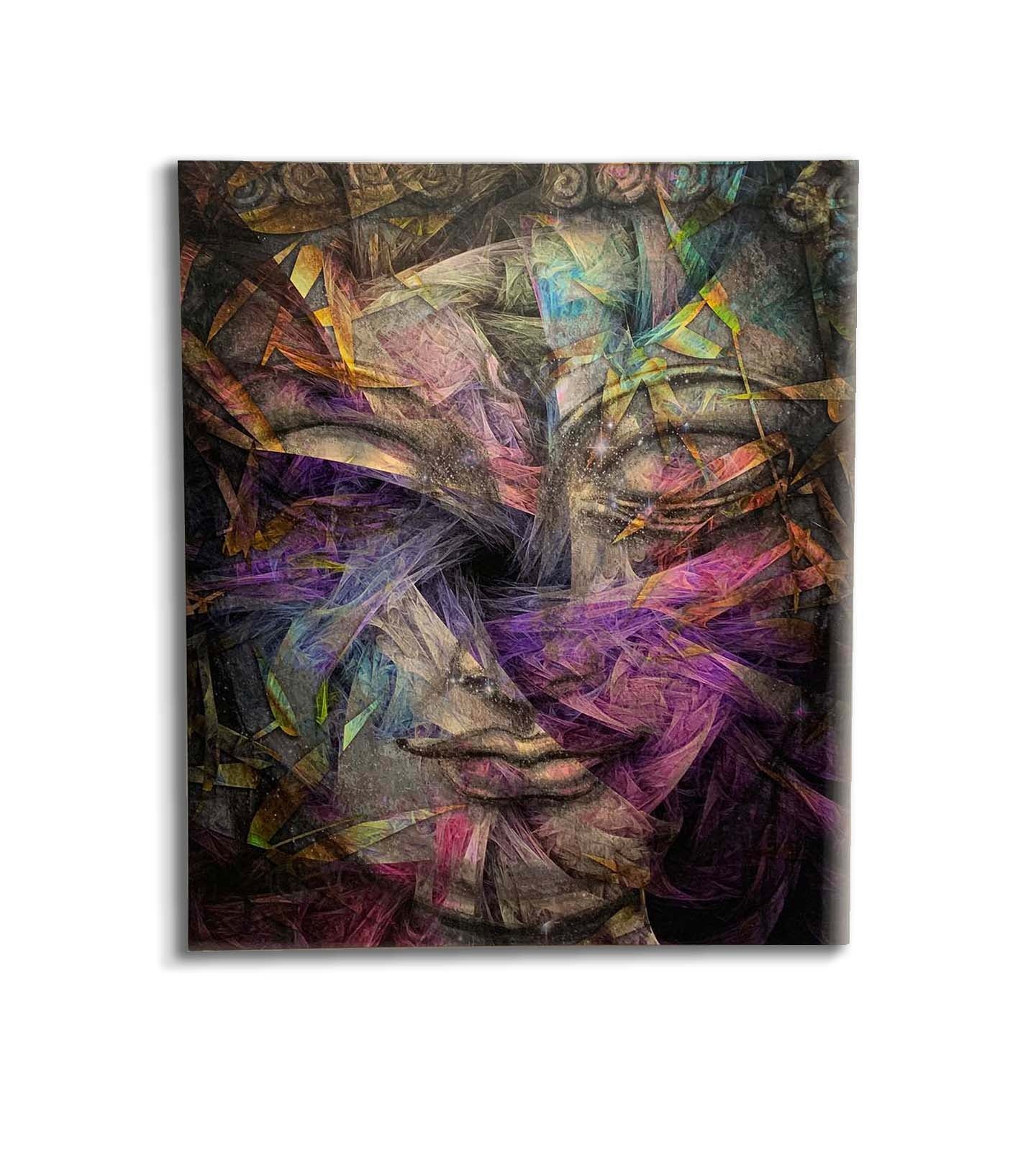 Wall Art Dimensional Buddha -Fine Art Canvas
