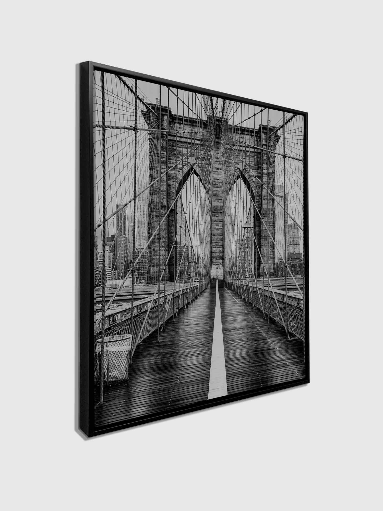 Brooklyn Bridge in Black & White-Skyline Wall art
