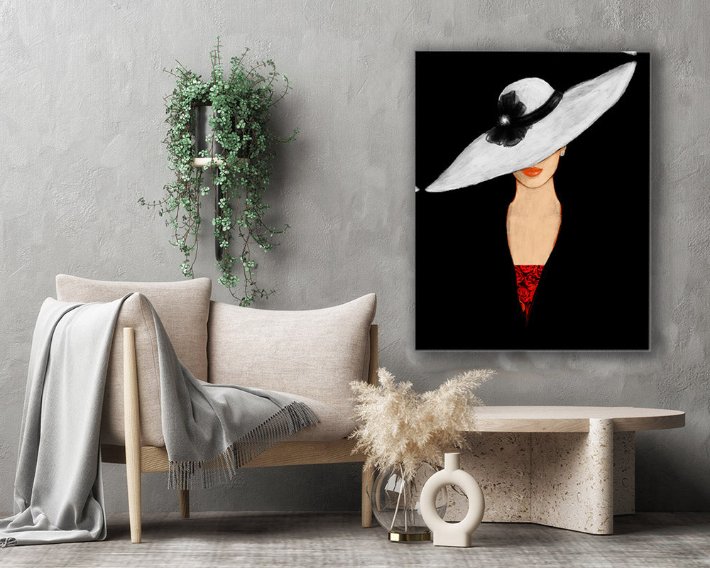 Fine Art- Canvas Print The hat-Wall art