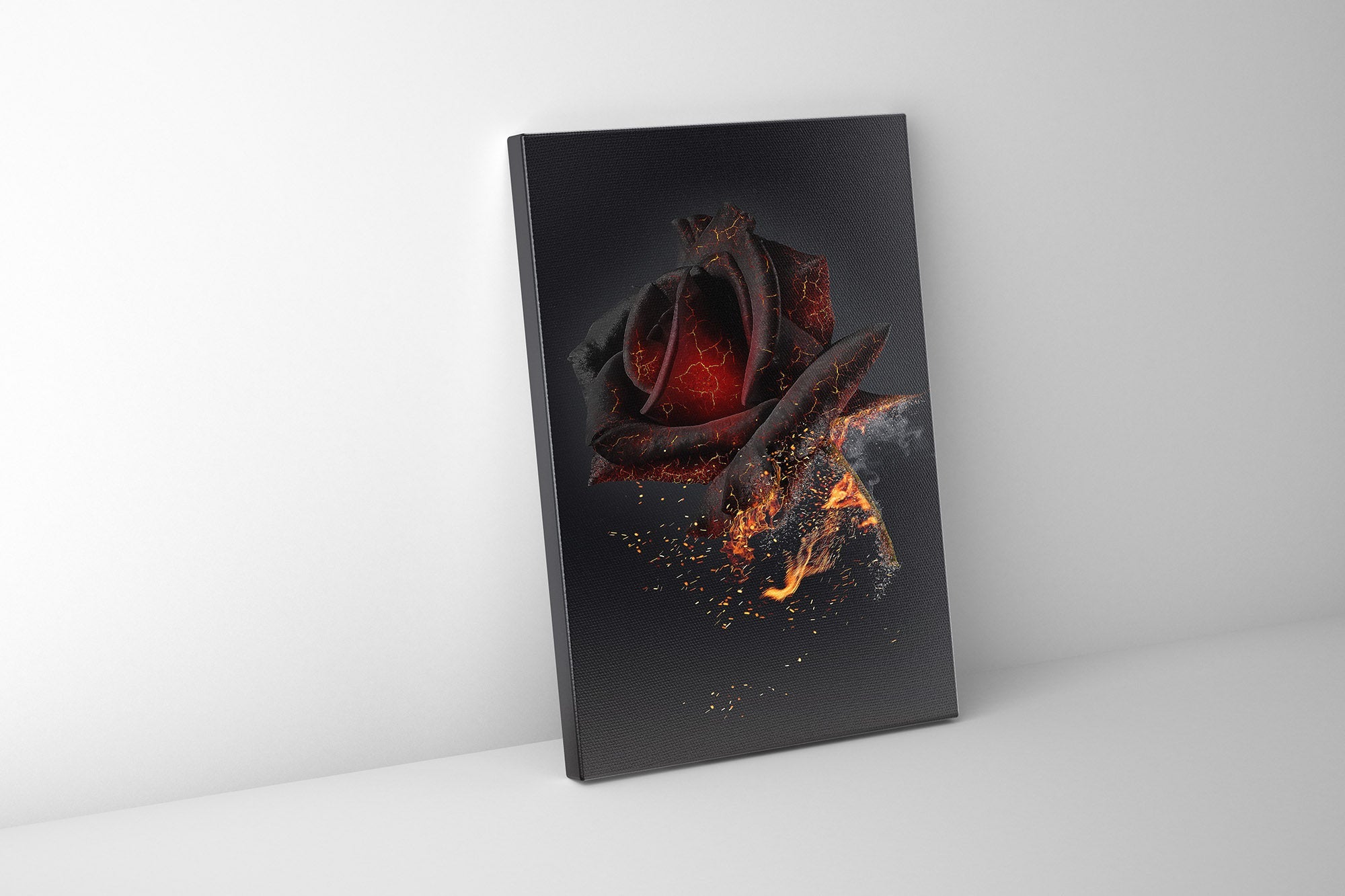 Canvas Print-Burning Rose-Wall art
