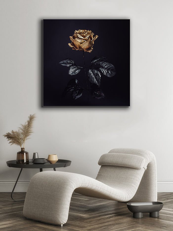 Wall Art-Gold Rose -Canvas Print