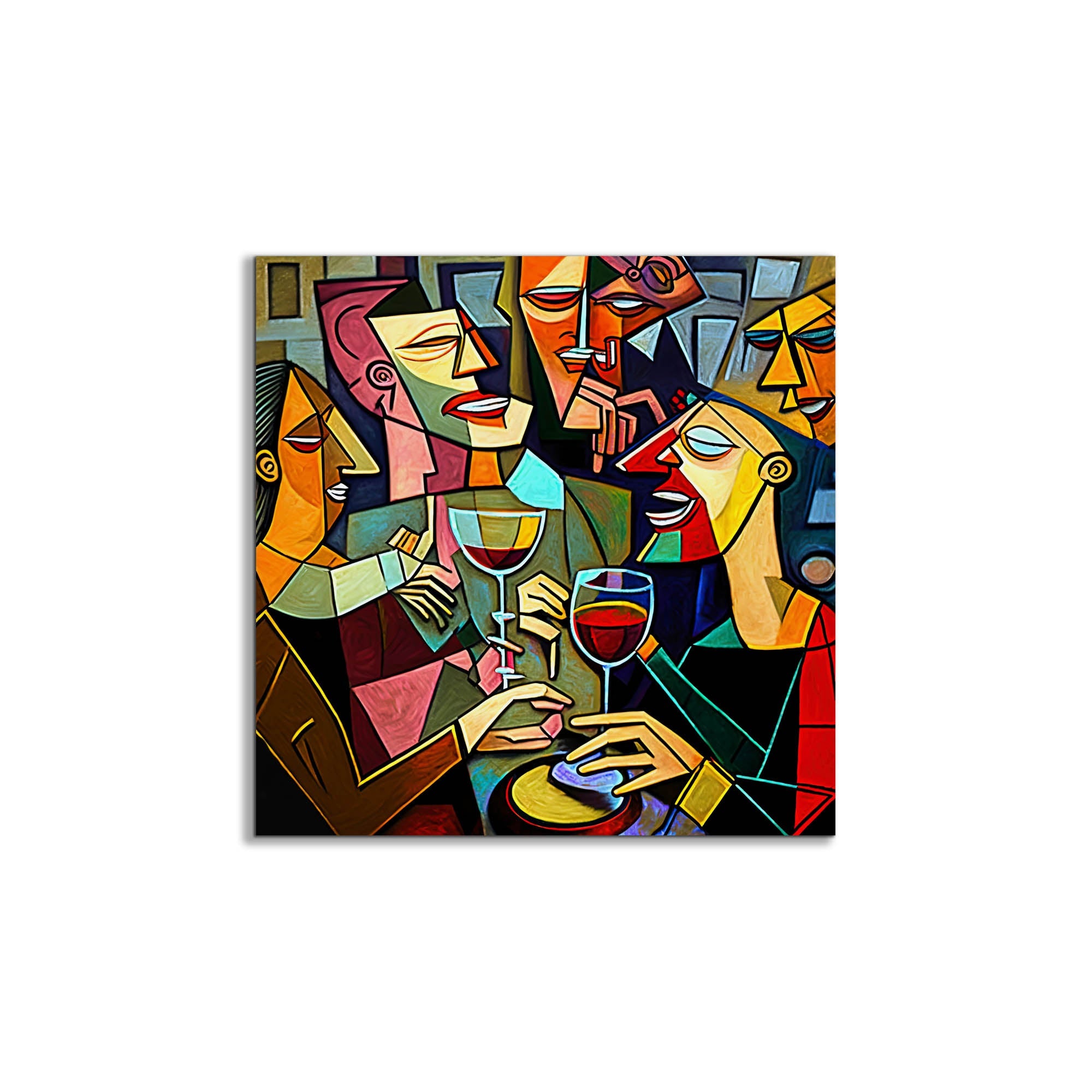 Canvas Wall Art-Picasso Drinking Group-Printed Artwork