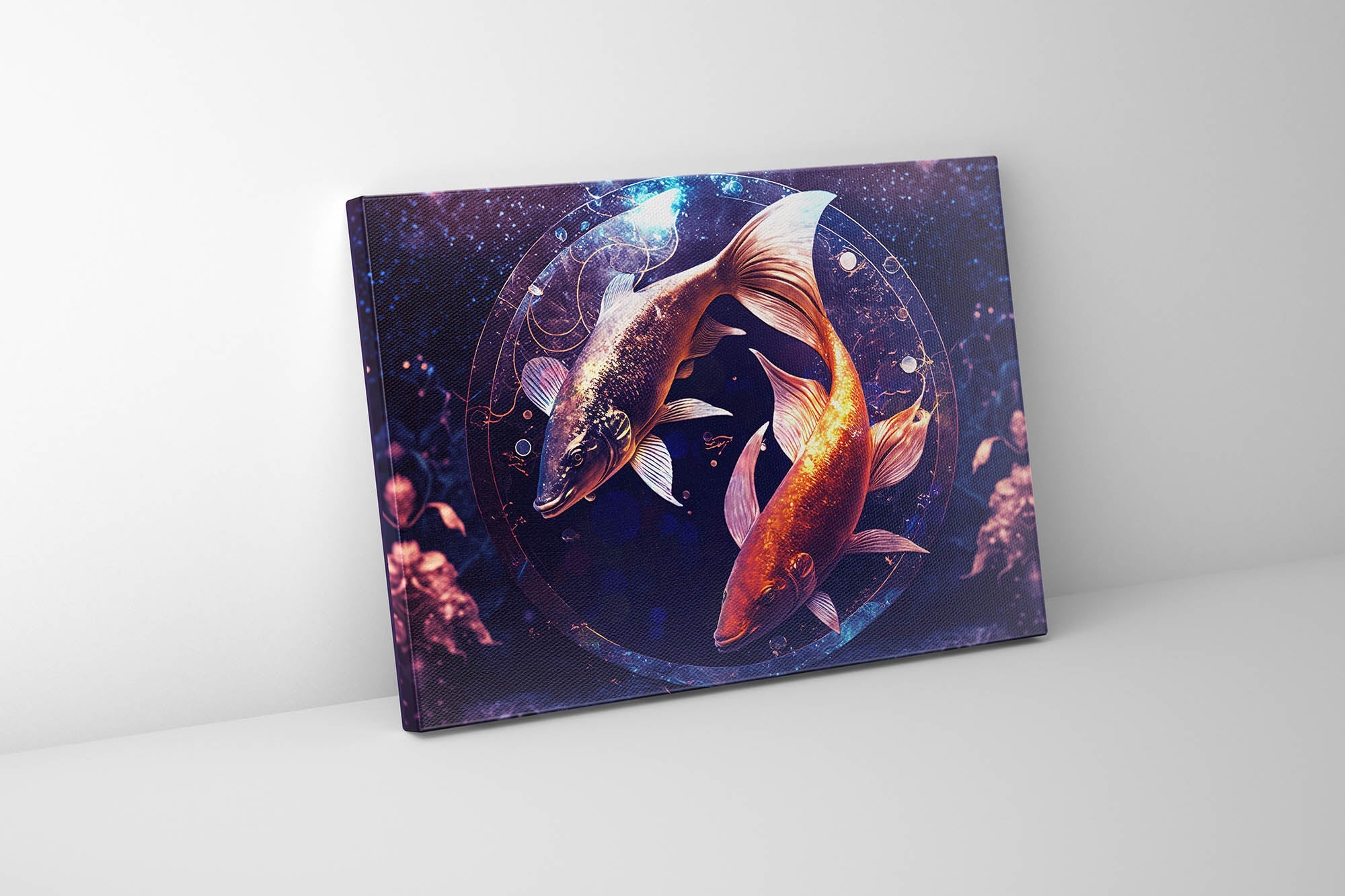 Canvas Print -Zodiac Pisces Fish Symbol-Wall Art
