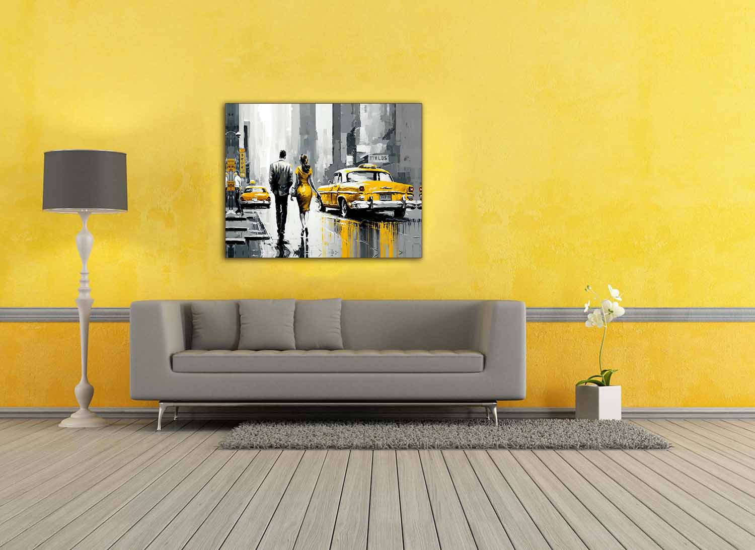 Wall Art-Vintage New York Scene-Canvas Print