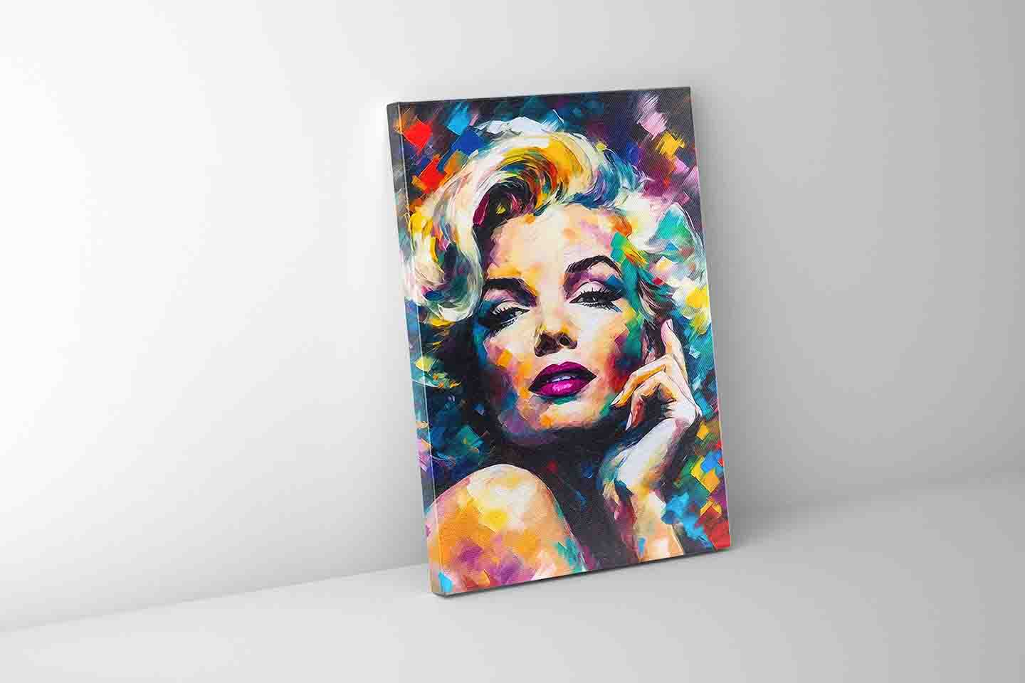 Marilyn Canvas-Wall decor -Fine Art-Gold varnish