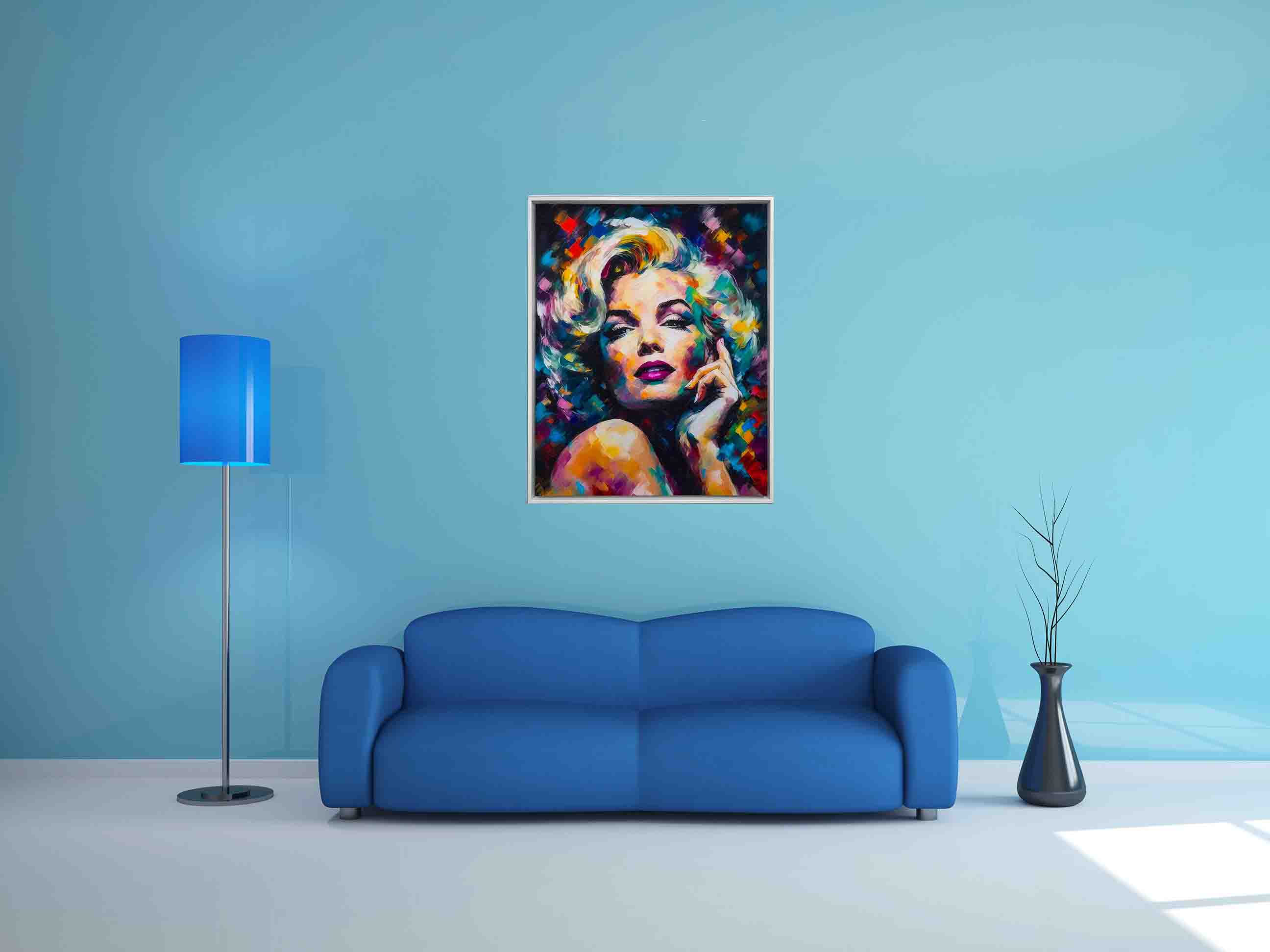 Marilyn Canvas-Wall decor -Fine Art-Gold varnish