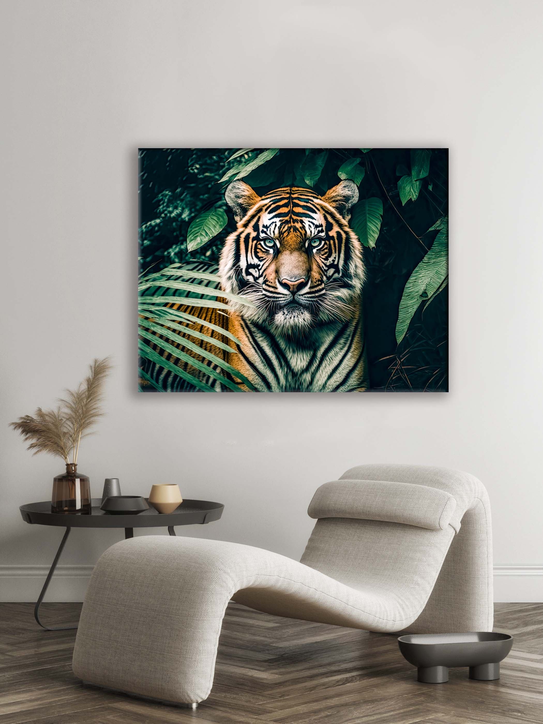 Canvas print-The Tiger- Gold varnish
