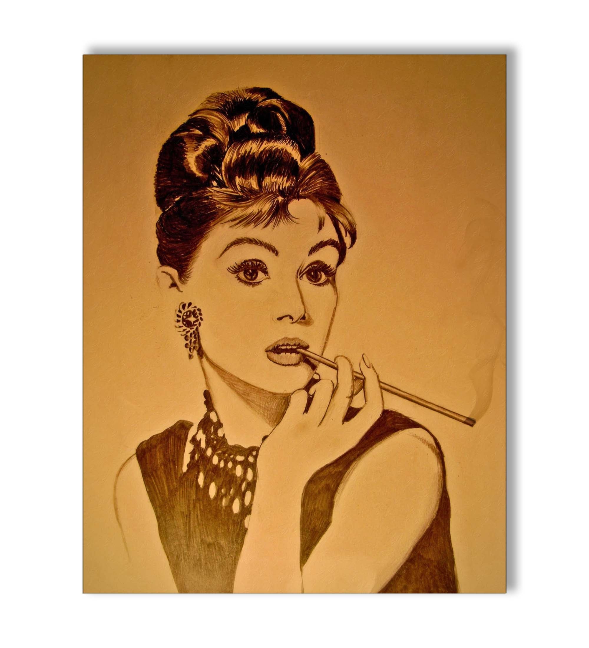 Wall Art Audrey in Sepia-Fine Art