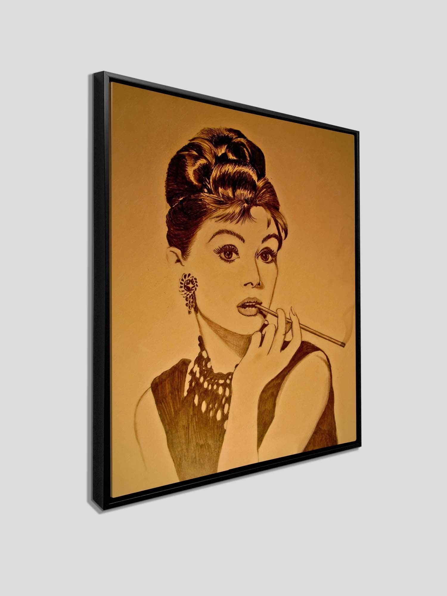 Wall Art Audrey in Sepia-Fine Art