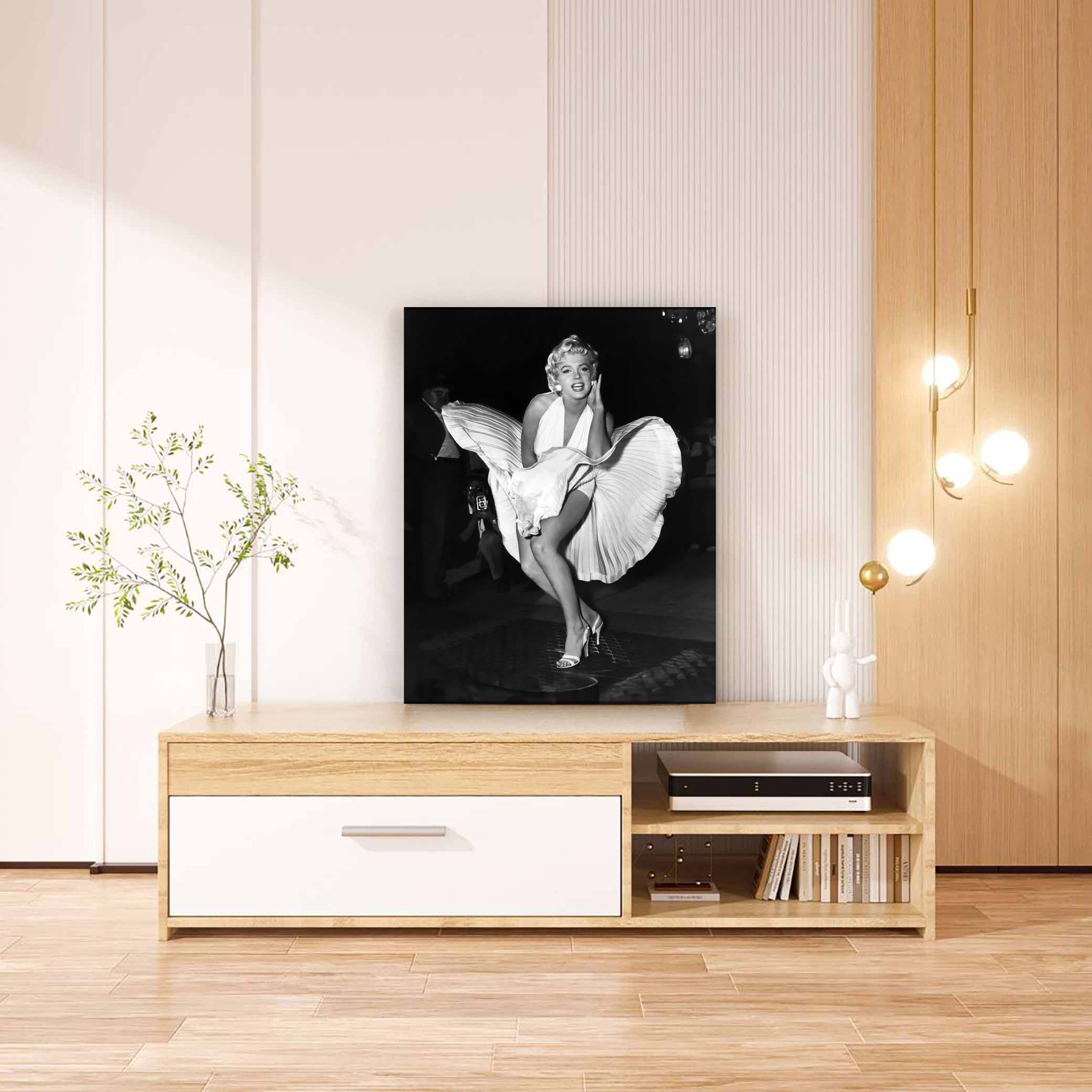 Wall Art-Iconic Scene of Marilynn in White dress- Canvas Print