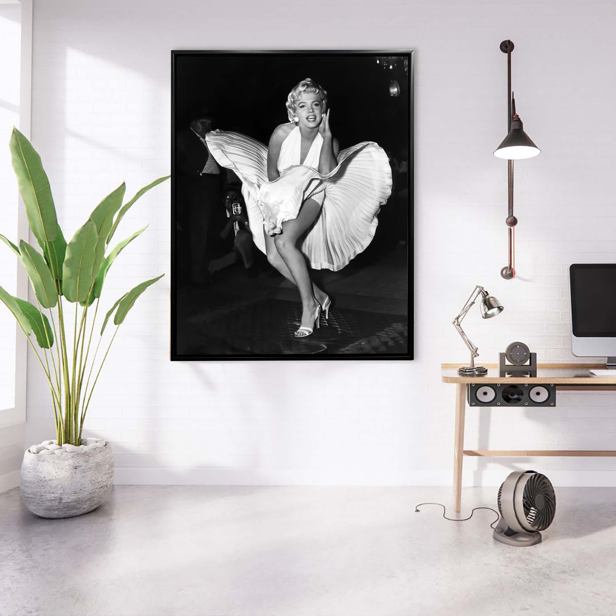 Wall Art-Iconic Scene of Marilynn in White dress- Canvas Print