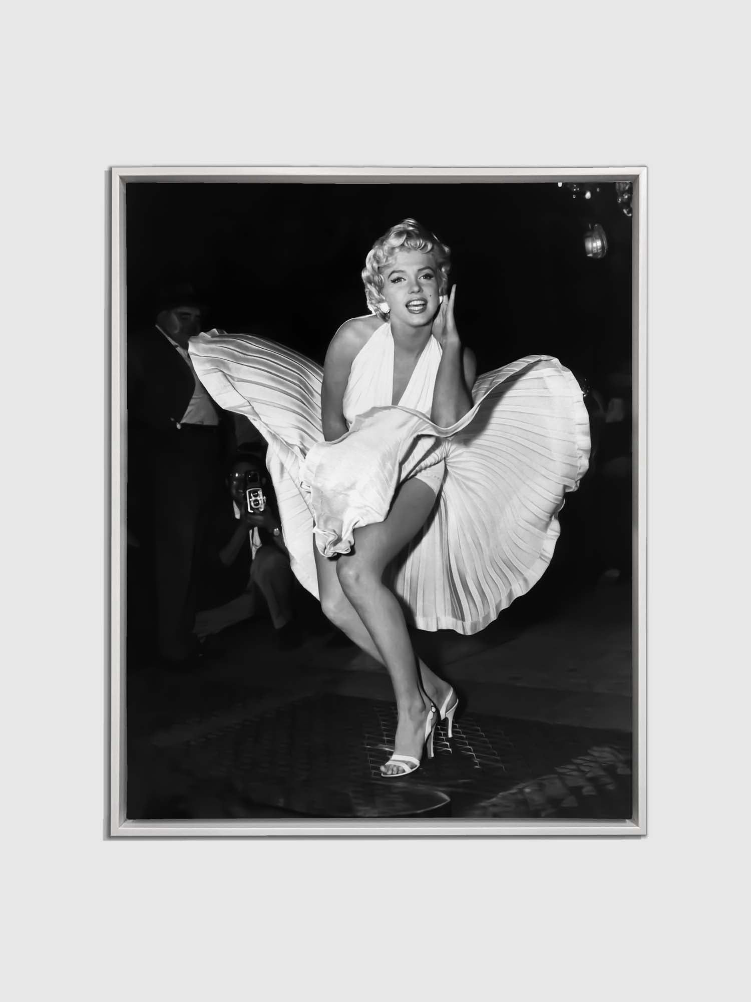 Wall Art-Iconic Scene of Marilynn in White dress- Canvas Print