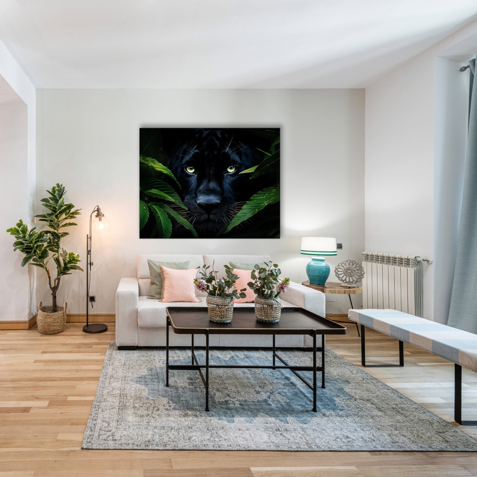 Wildlife Canvas Art - Rare Black Jaguar - Wall Decor-RGB Vanish Wall Artwork 0