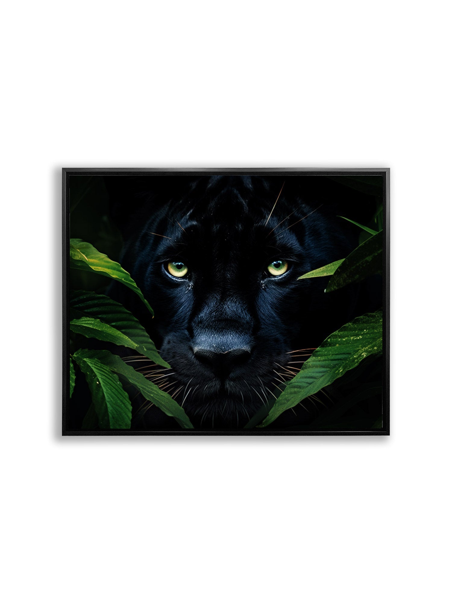 Wildlife Canvas Art - Rare Black Jaguar - Wall Decor-RGB Vanish Wall Artwork 0