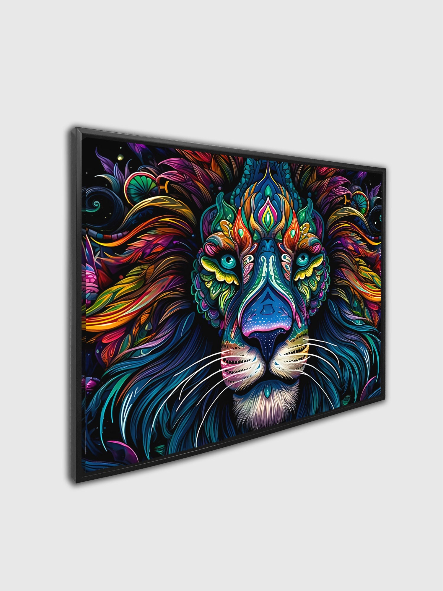 Wall art -Wildlife Canvas- Colorful Lion's