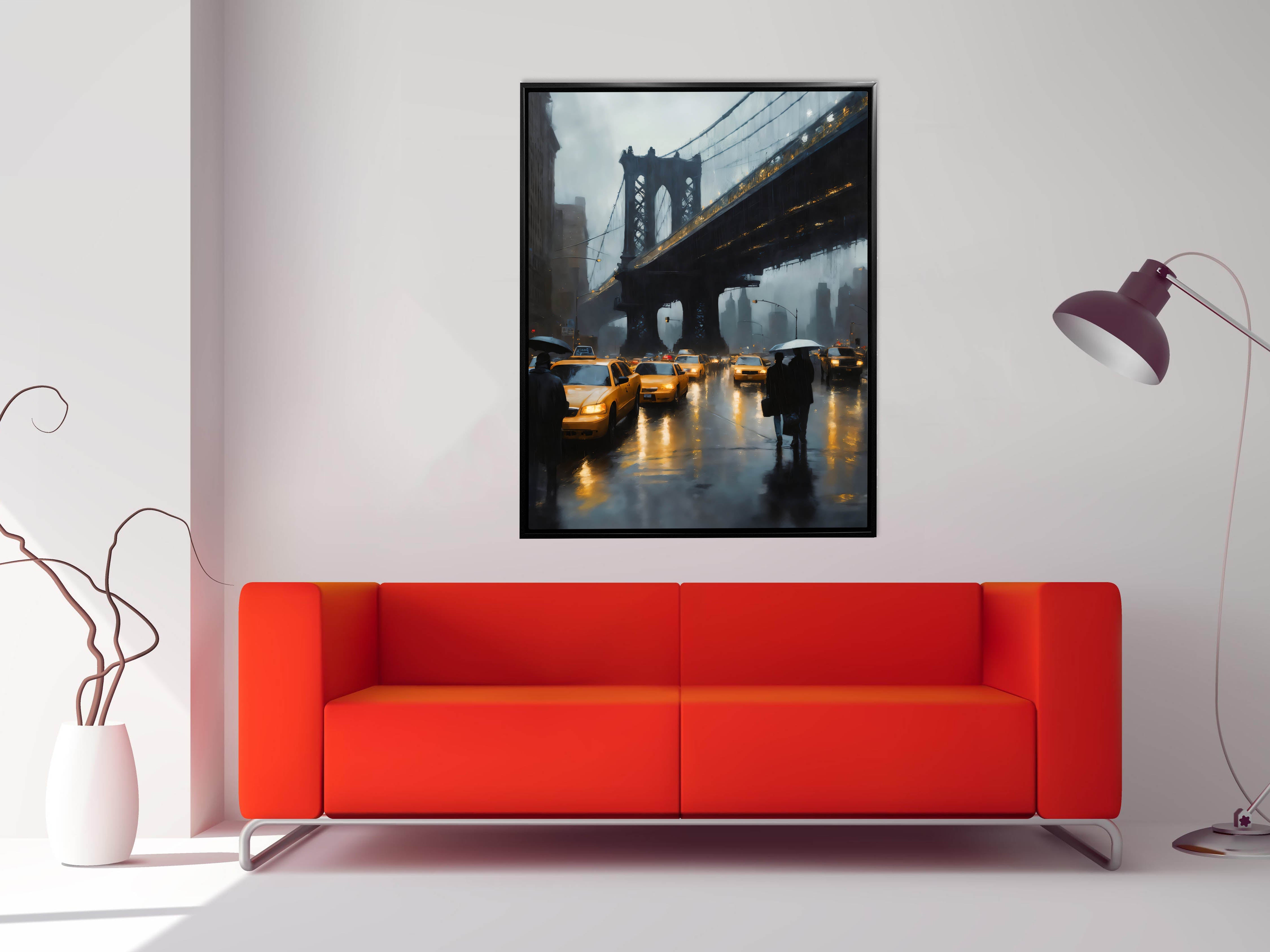 Wall Art-Stylized NYC Bridge Skyline-Canvas Print