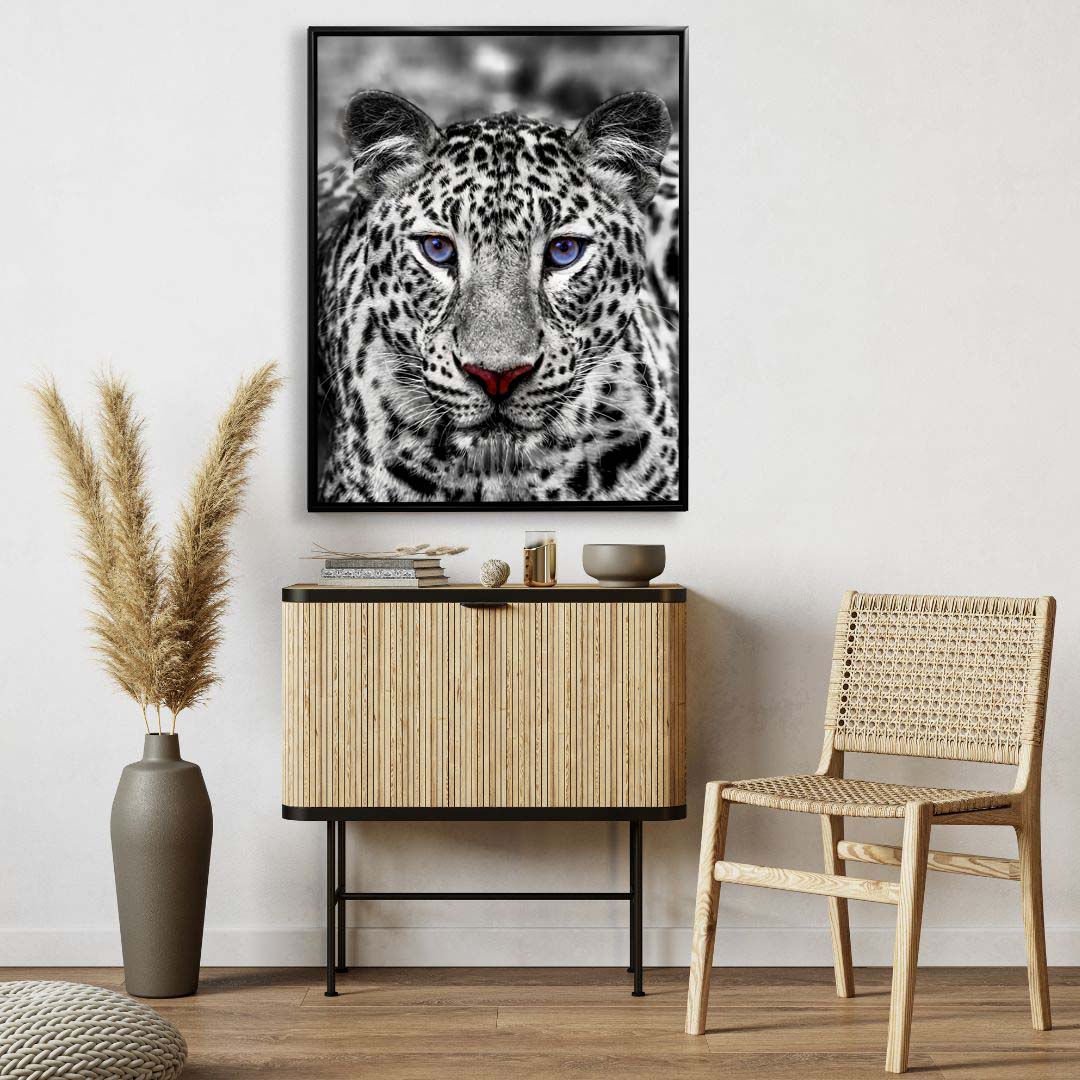 Wall Art-Blue Eyed White Tiger- Wildlife decor