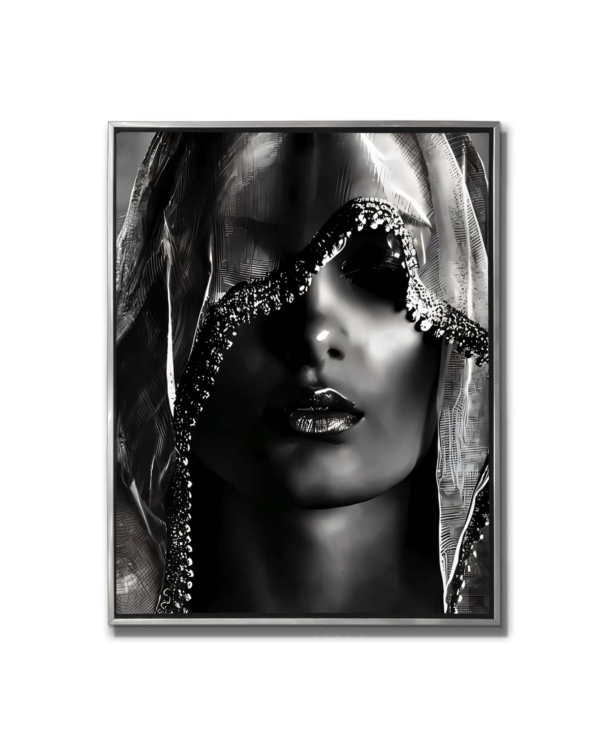Wholesale wall art, sample silver frame, fine art Canvas, Eye of the Beholder