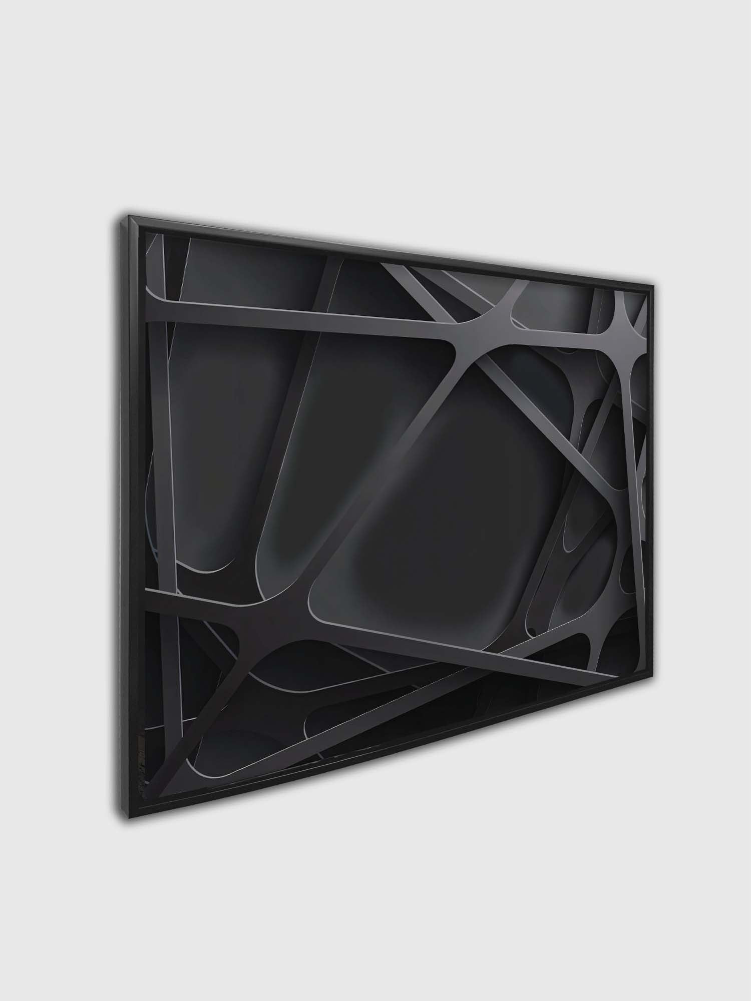 Wall Art-3 D Black-Canvas Printed-Artwork