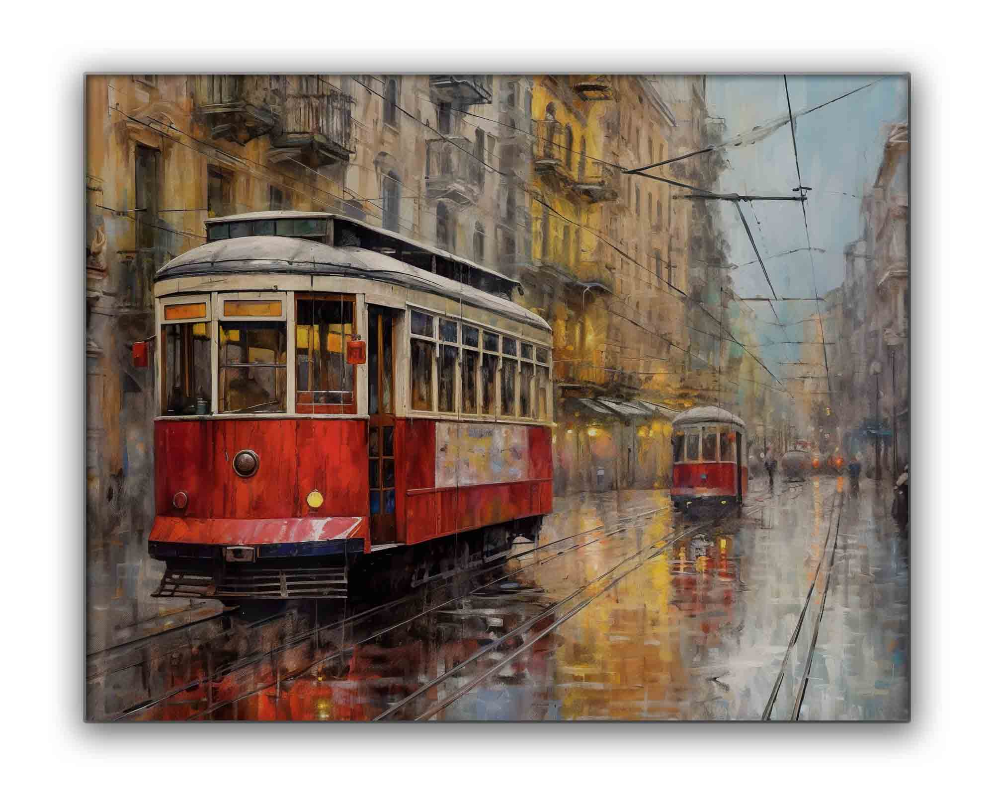 Vintage Street Car/Tram 48" x 36"