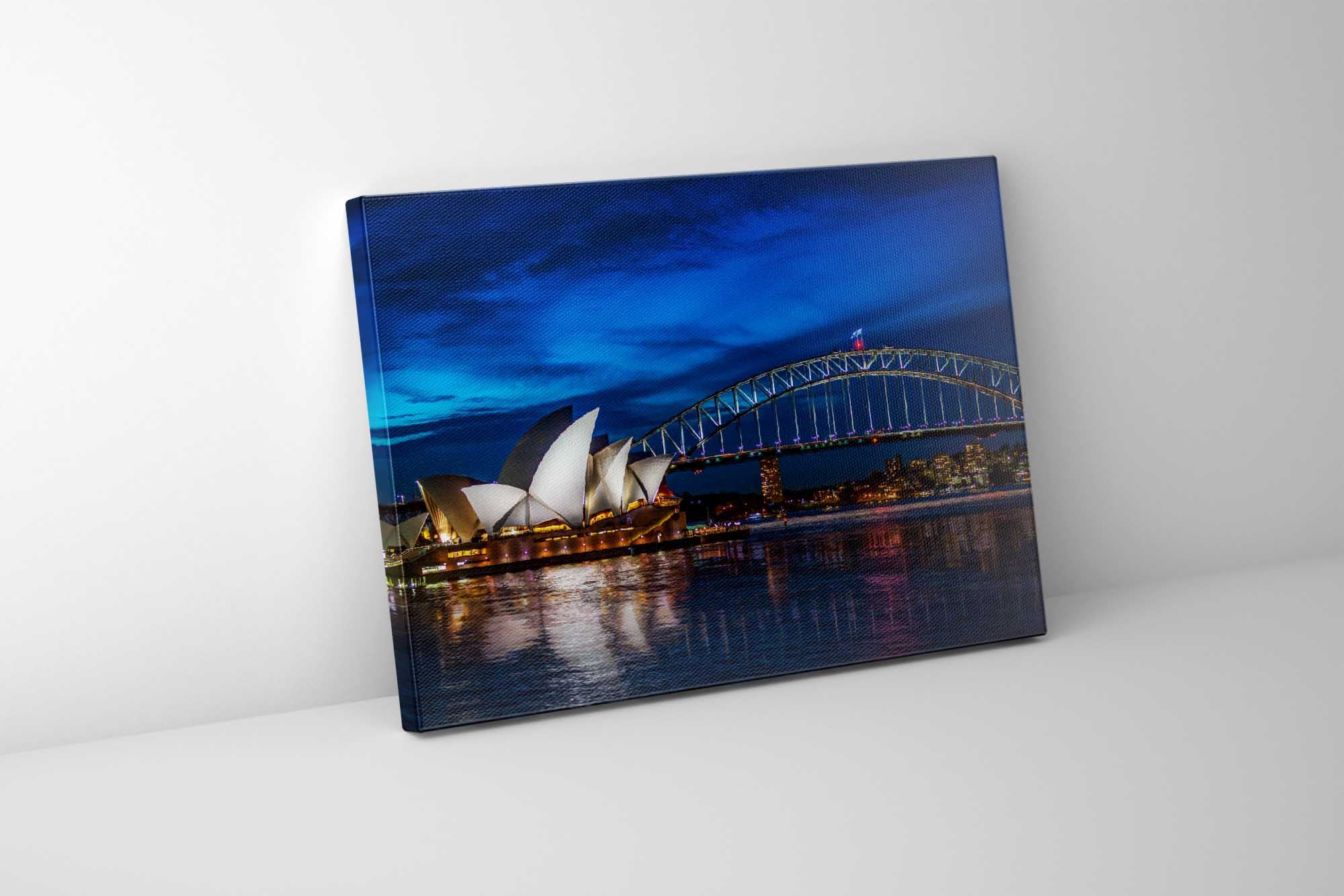 Wall Art Sydney Skyline 48" x 36" Fine Art Canvas
