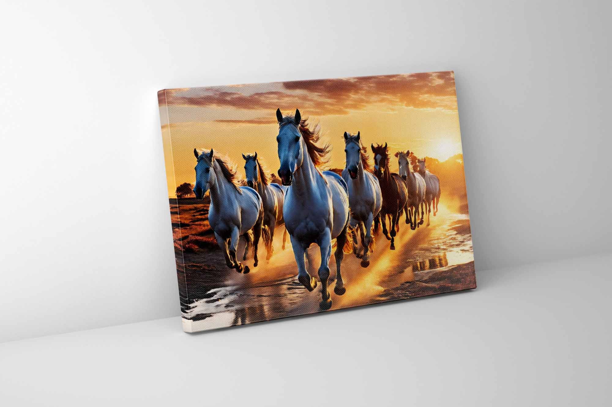 Wall Art Lucky 7 Horses Fine Art Canvas