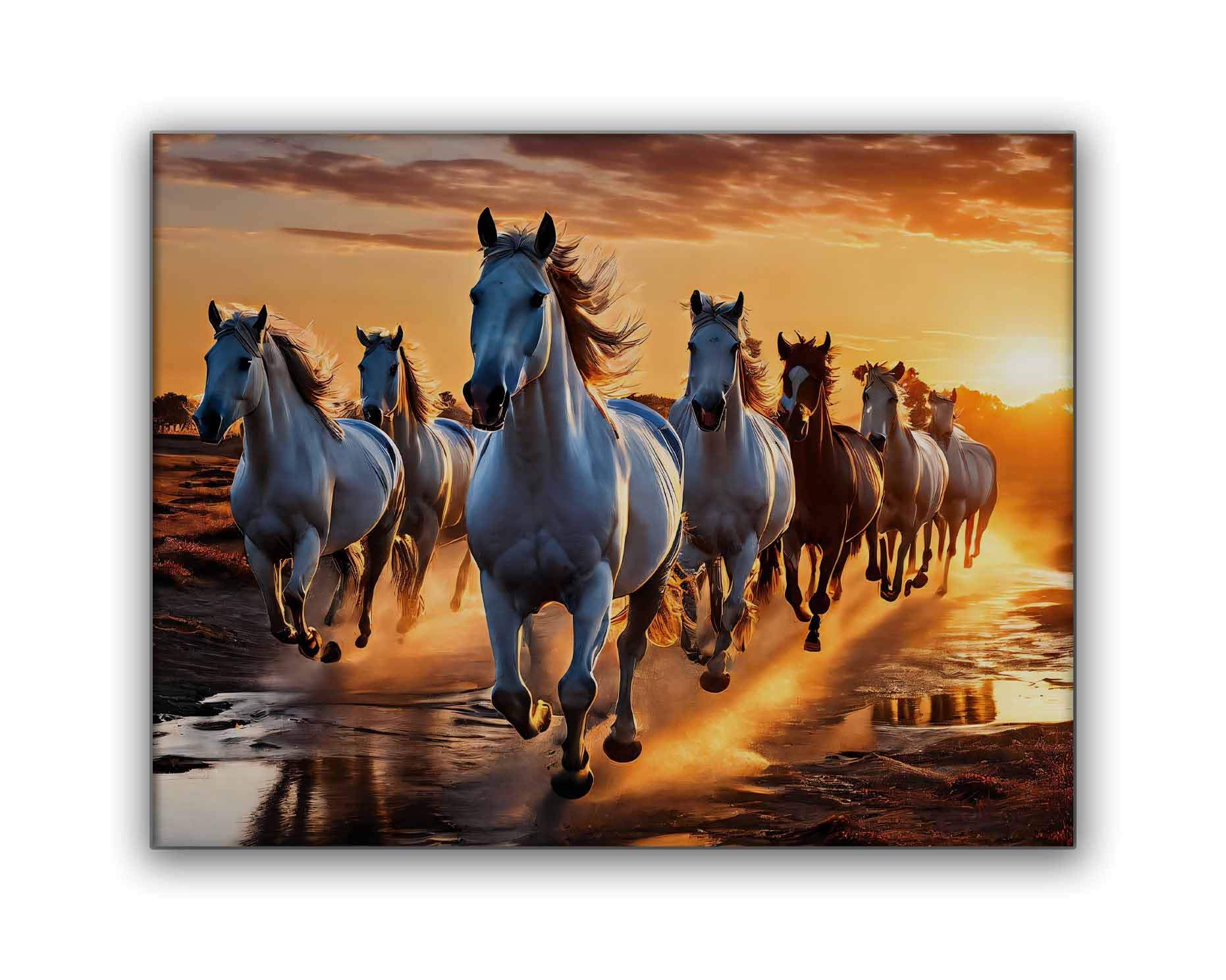 Wall Art Lucky 7 Horses Fine Art Canvas