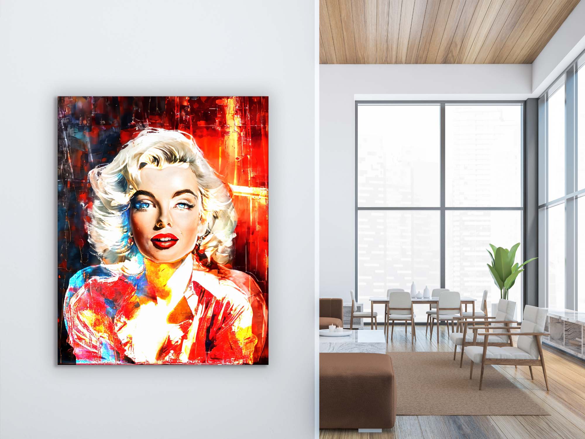 Wall Art Captivating Marylinn Monroe" 36" x 48"