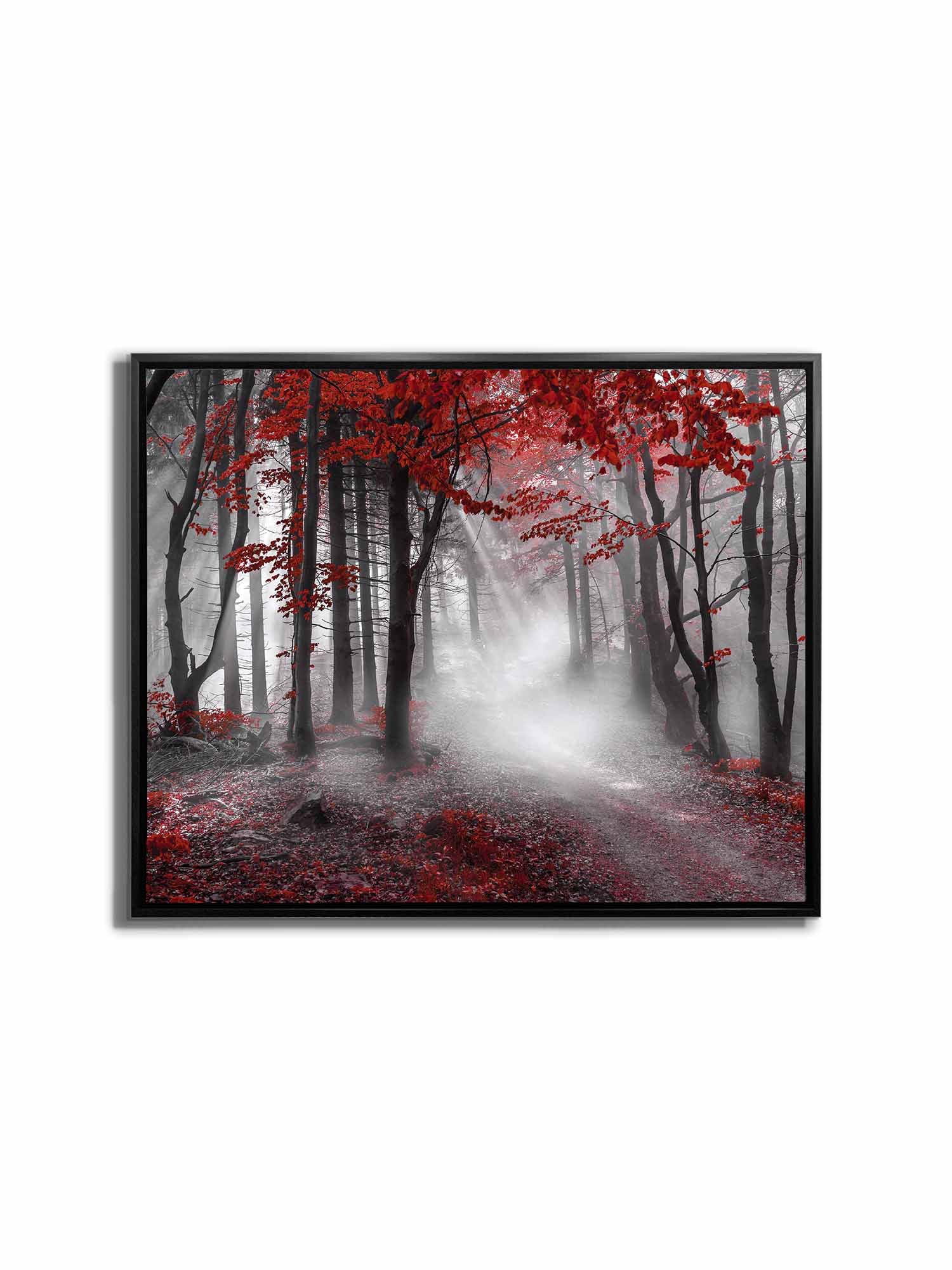 Printed Artwork-Red Isolate Forest-Wall decor