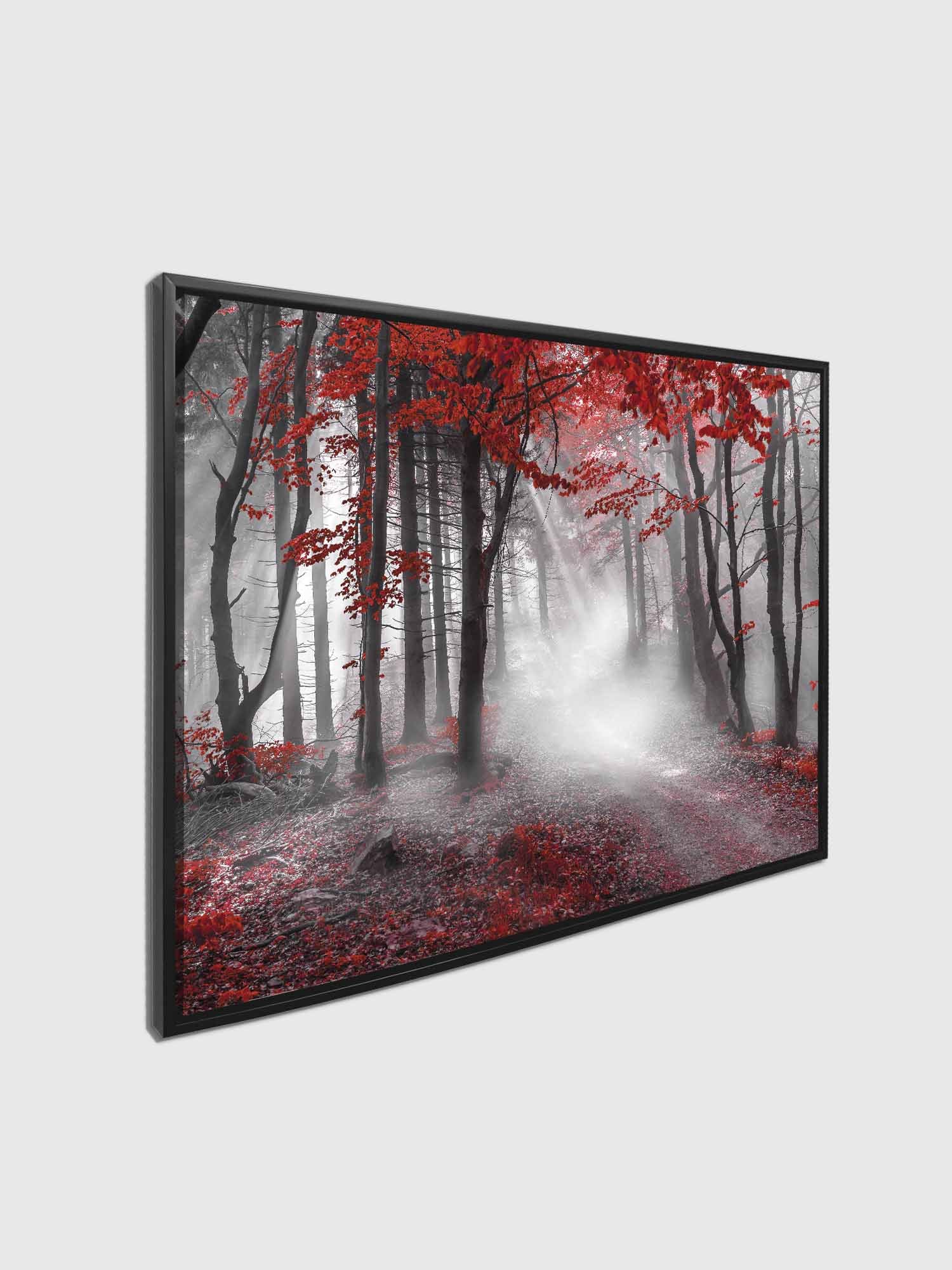 Printed Artwork-Red Isolate Forest-Wall decor