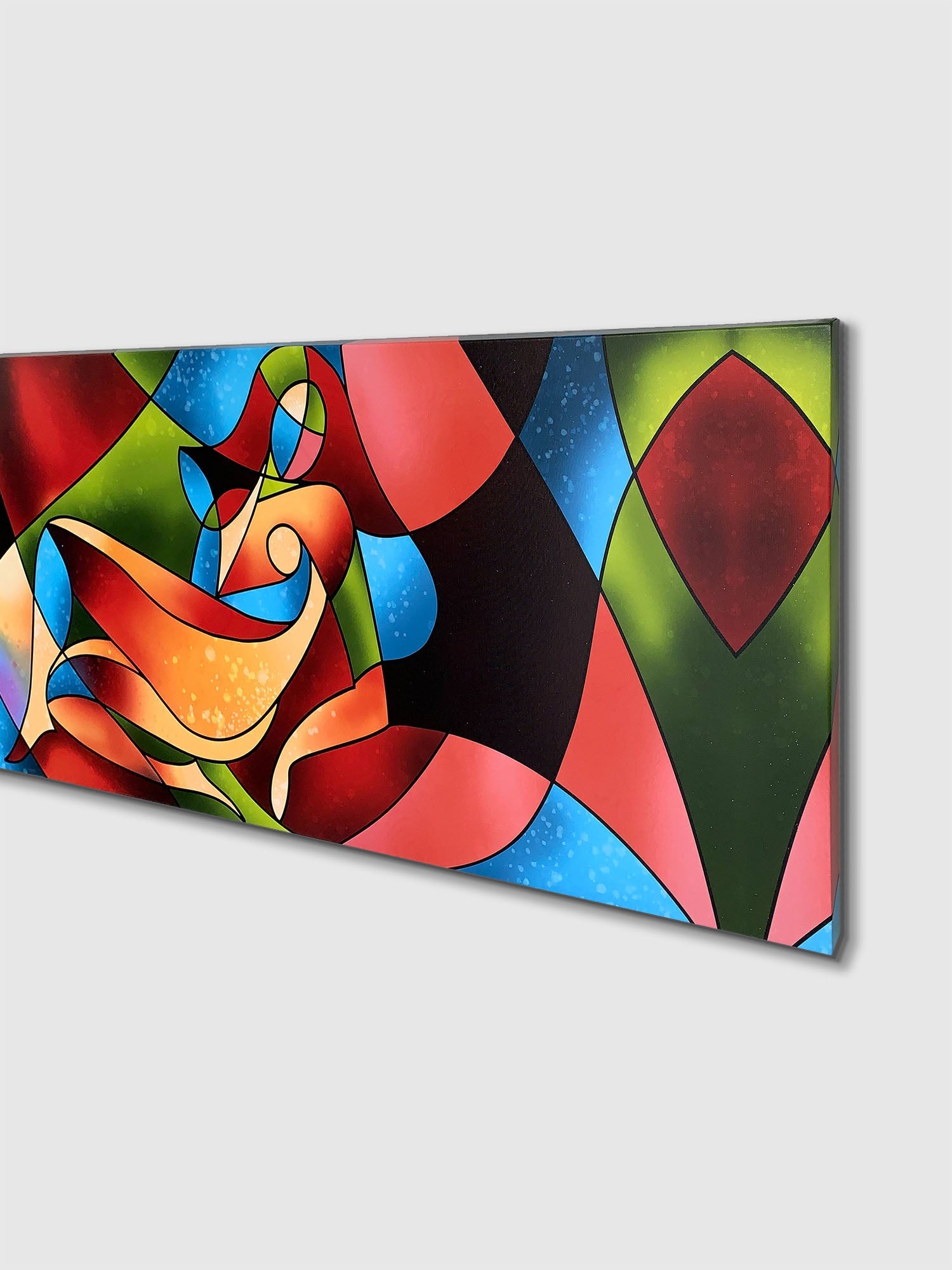Wall Art Abstract female strokes - Fine Art Canvas-Large Wall Decor-RGB varnish