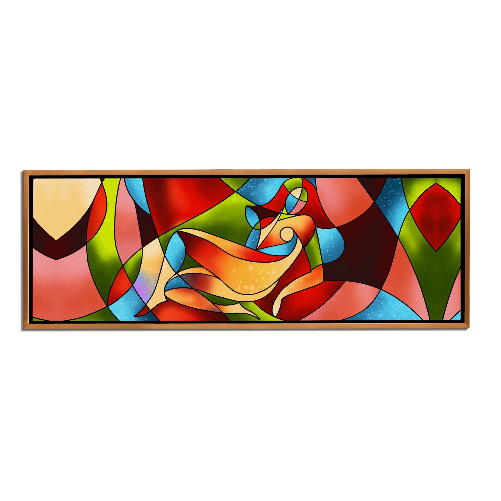Wall Art Abstract female strokes - Fine Art Canvas-Large Wall Decor-RGB varnish