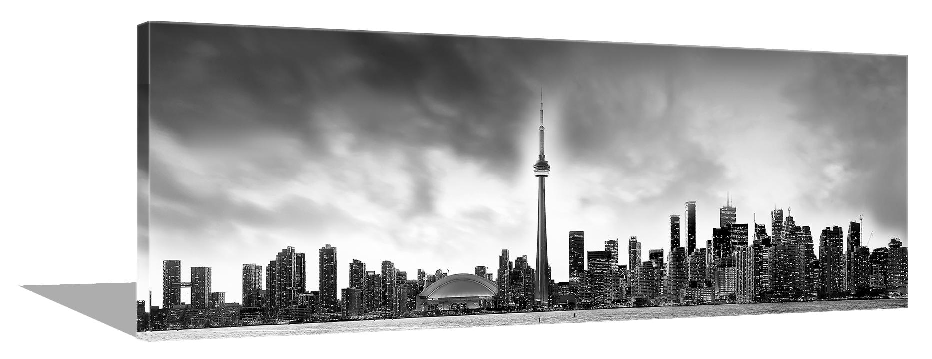Toronto and CN tower in Black and White- Cities Skyline