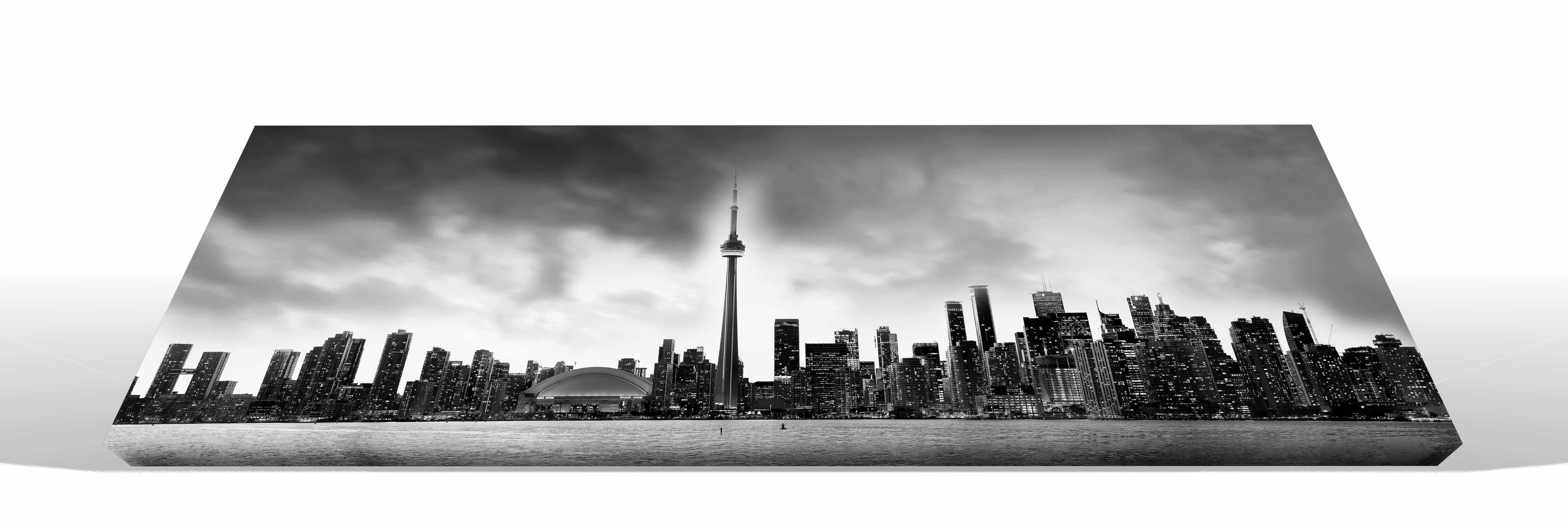 Toronto and CN tower in Black and White- Cities Skyline