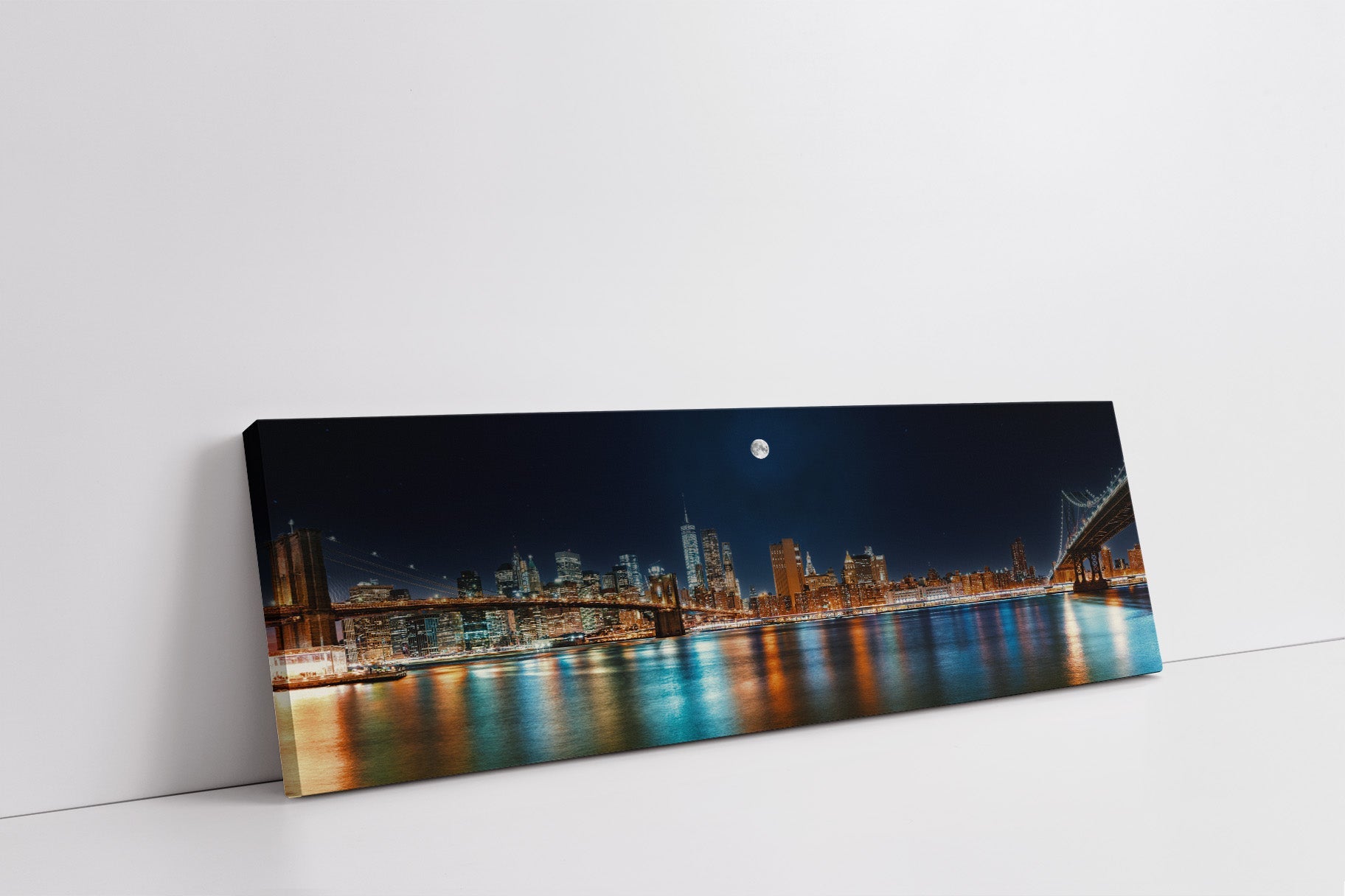 Large Canvas Wall art-NYC Moon Skyline-Canvas Printed