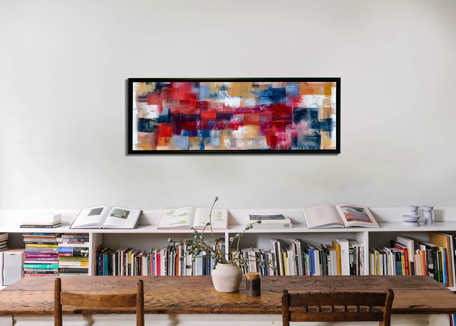 Wall Art Burgoyne Abstract brushwork weaving-Large Canvas Wall art- Fine Art- RGB varnish