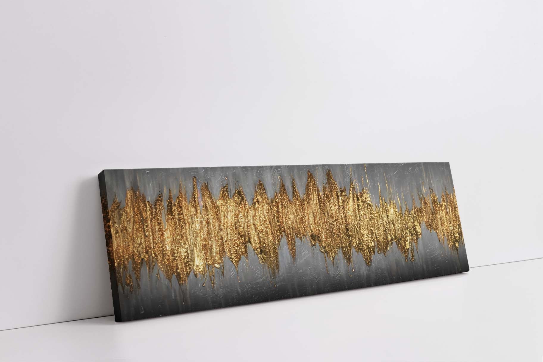 Large Gold Abstract Artwork-Canvas Wall art- Fine Art