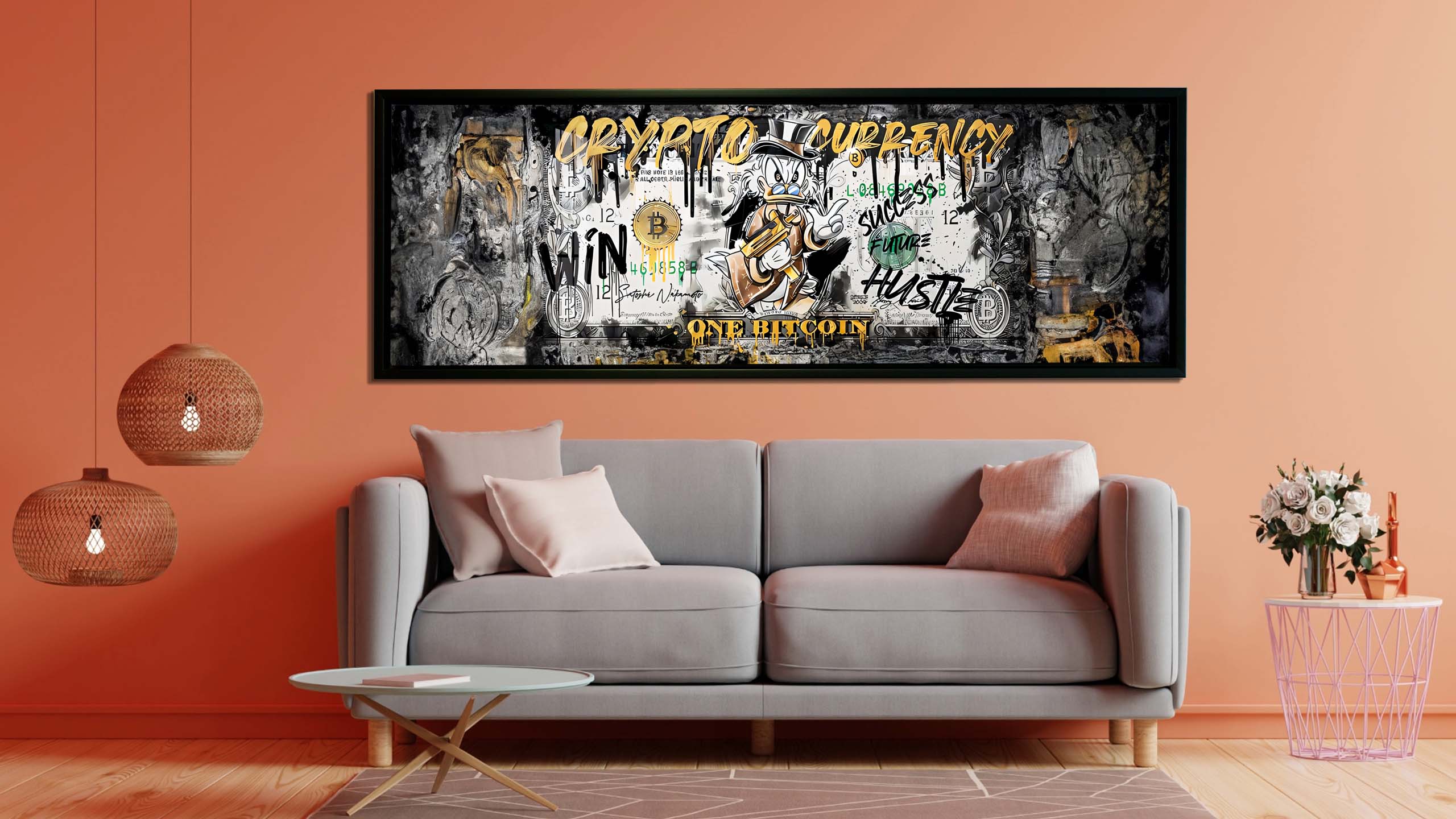 Wall art-Bitcoin Pop art-Canvas Printed