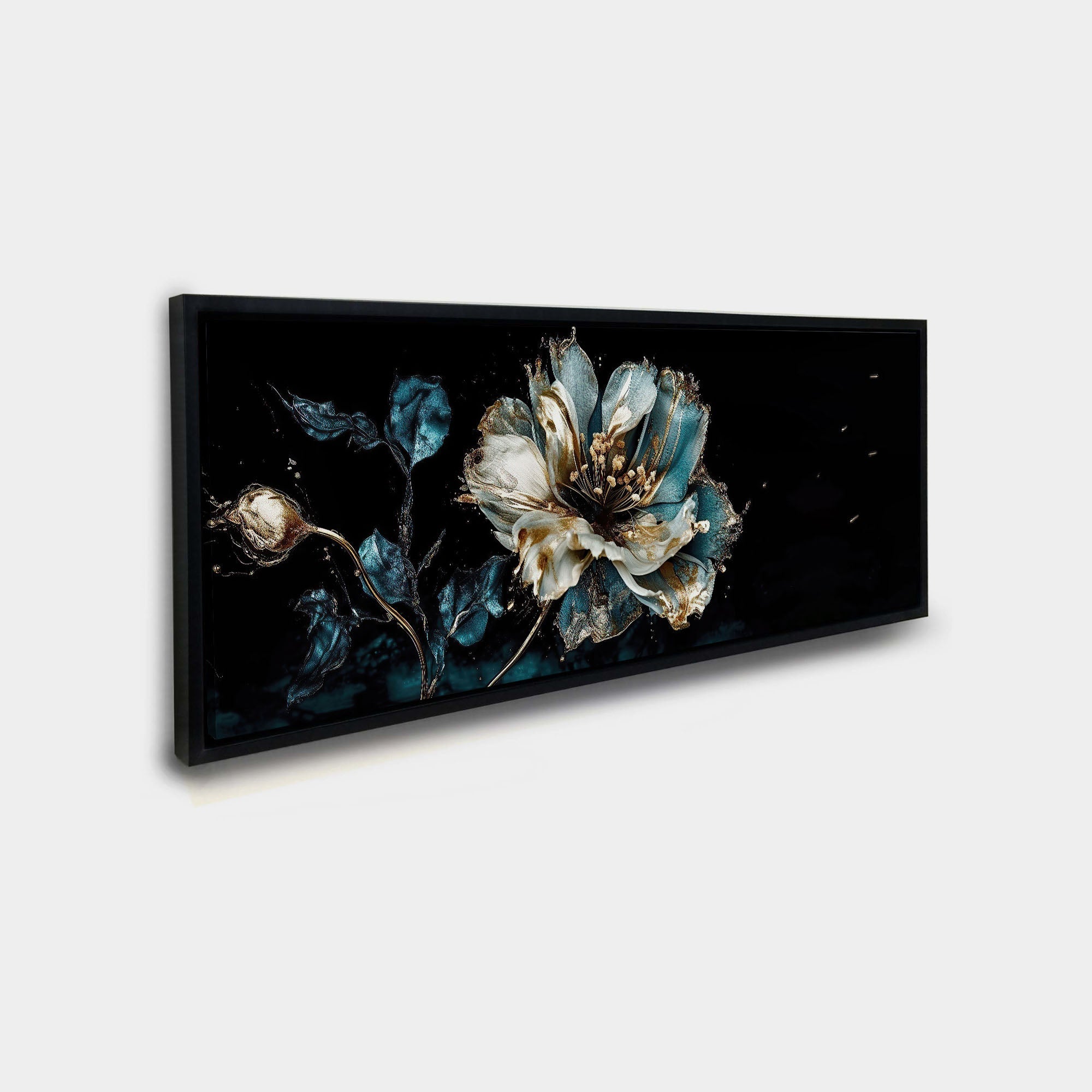 Iris with tones of blue 72" x 24" Fine Art Canvas