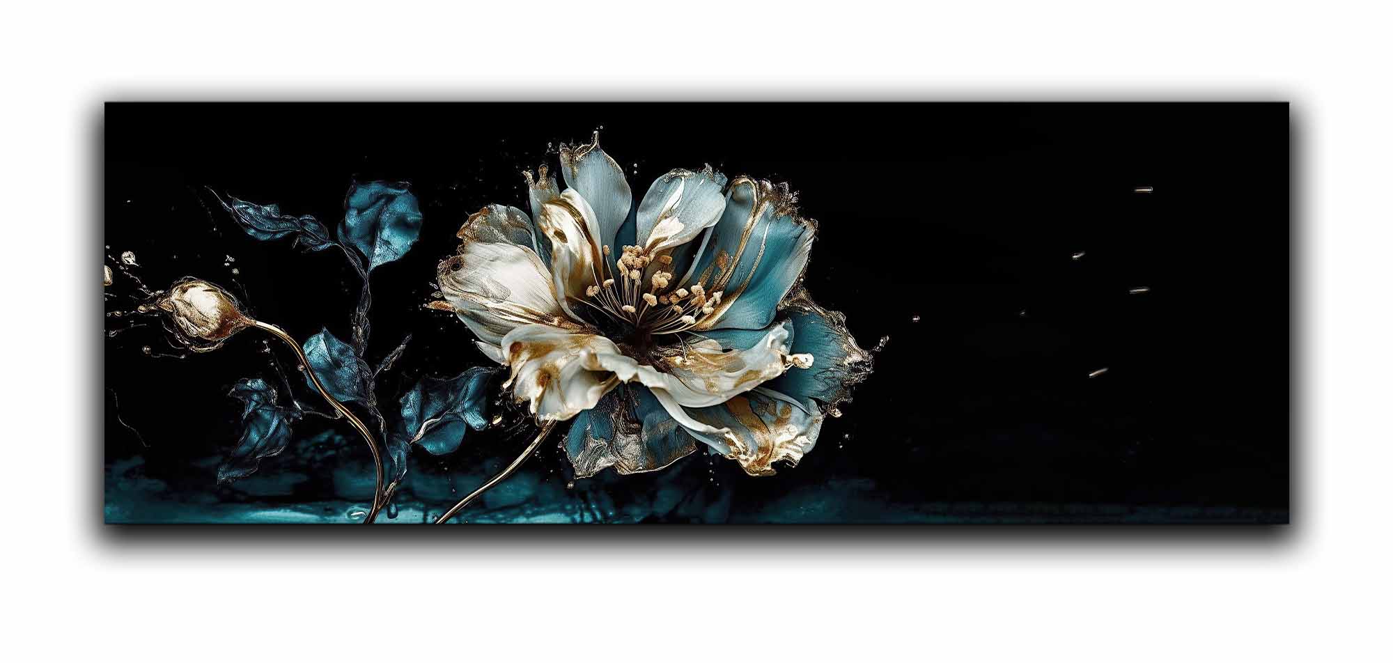 Iris with tones of blue 72" x 24" Fine Art Canvas
