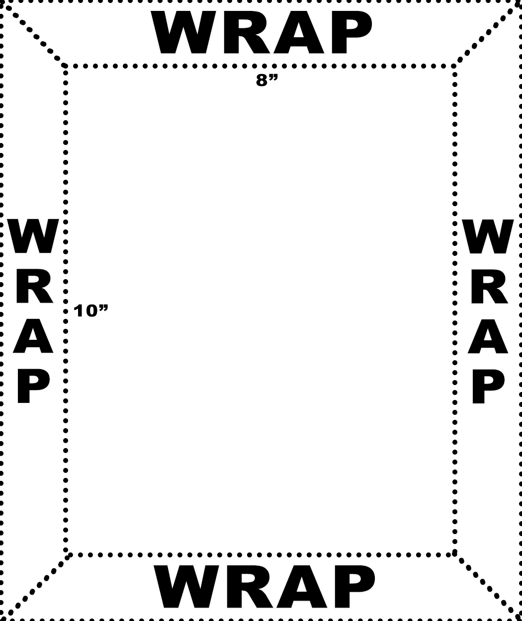 custom print canvas Portrait 8"x10" Inches-Edges WRAP